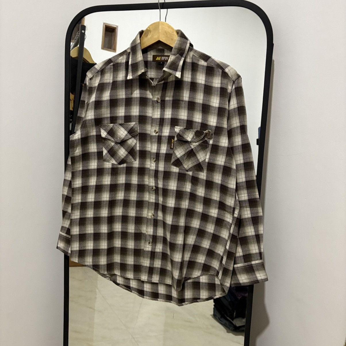 Flannel Flannel Shirt Brown Cream Checkered Size US M / EU 48-50 / 2 - 1 Thumbnail