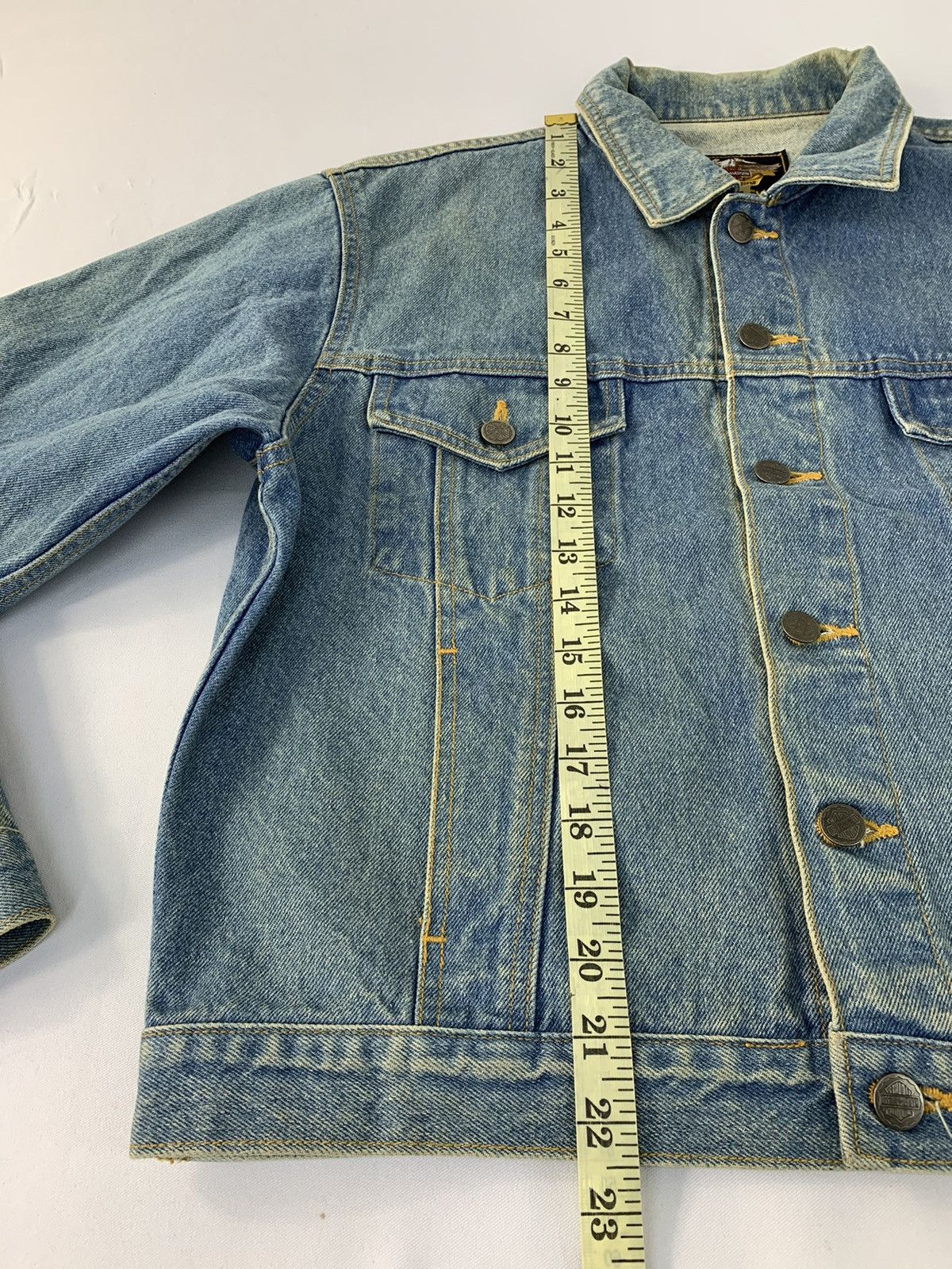 Harley Davidson 90s Harley Davidson Take To Open Road Indigo Denim Jacket Size US L / EU 52-54 / 3 - 14 Thumbnail