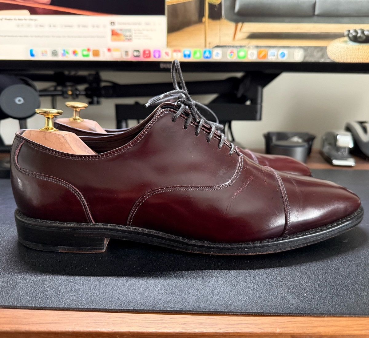 Allen Edmonds Allen Edmonds Bond Street Oxfords – Burgundy (11D) Size US 11 / EU 44 - 2 Thumbnail