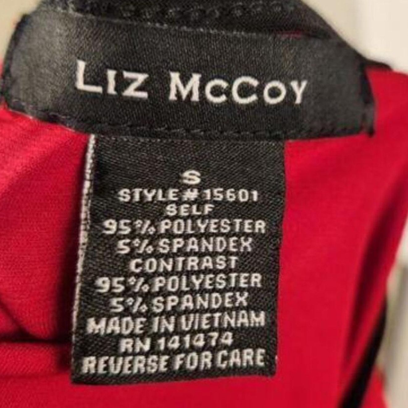 Other Liz McCoy Size Small Red 3/4 Bell Sleeve Top Black Accents Size S / US 4 / IT 40 - 5 Thumbnail
