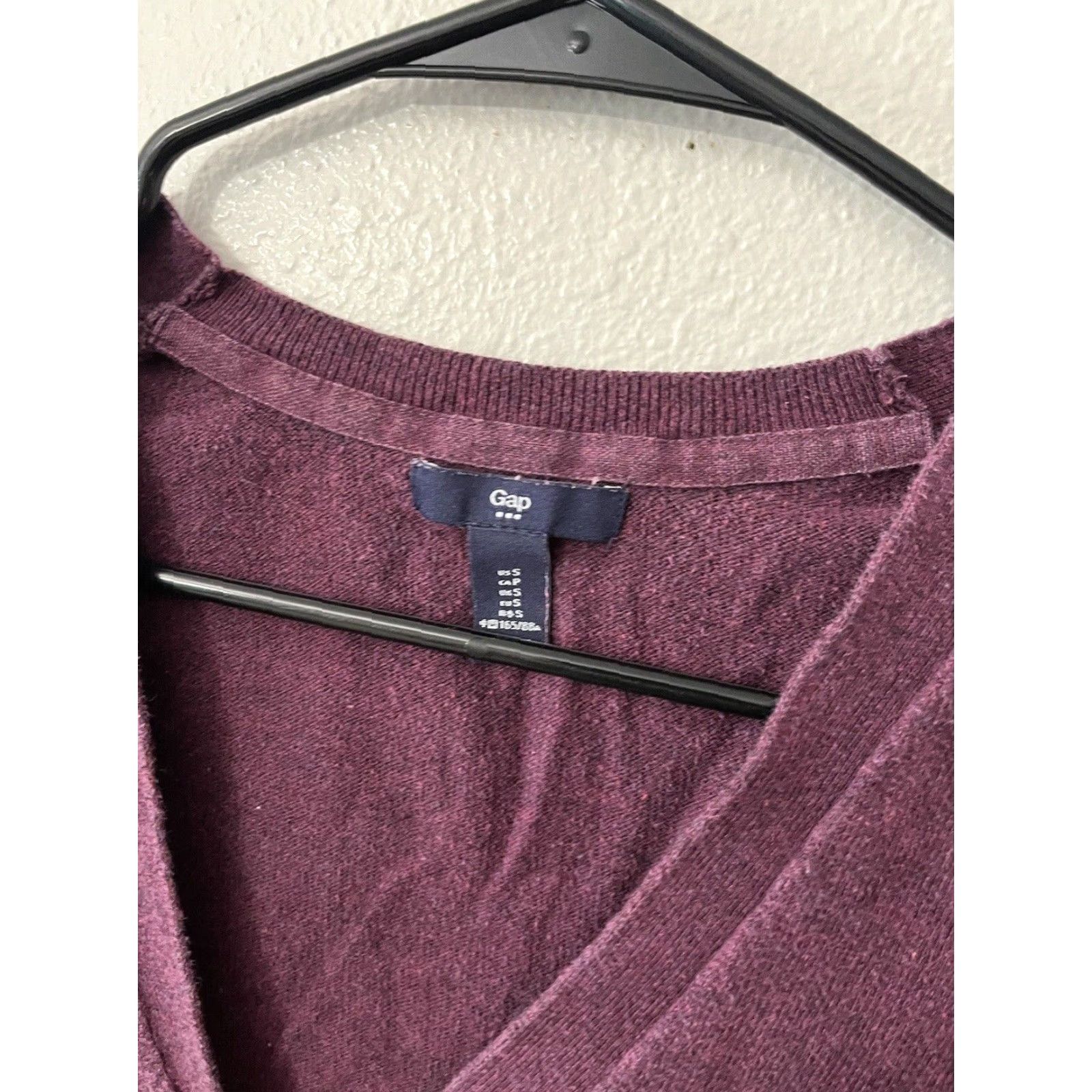 Gap GAP Cardigan Shirt Women S Burgundy Teal Button Down Front Lightweight Knit Crew Neck 55/40/5 Cotton Nylon Acrylic Vintage No Ladies Size S Size S / US 4 / IT 40 - 2 Thumbnail