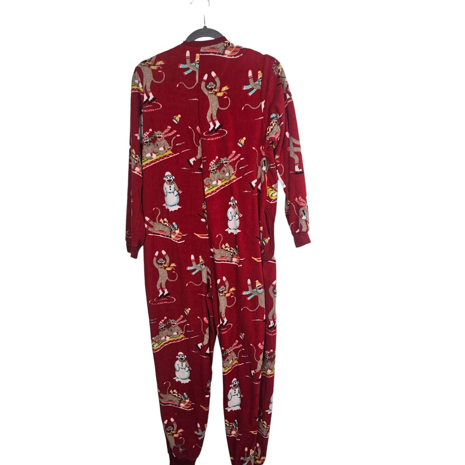 Nickelodeon Nick & Nora Womens Sledding Monkeys 1Pc Fleece Pajamas Sz S Size 38" / US 16 / IT 52 - 9 Thumbnail