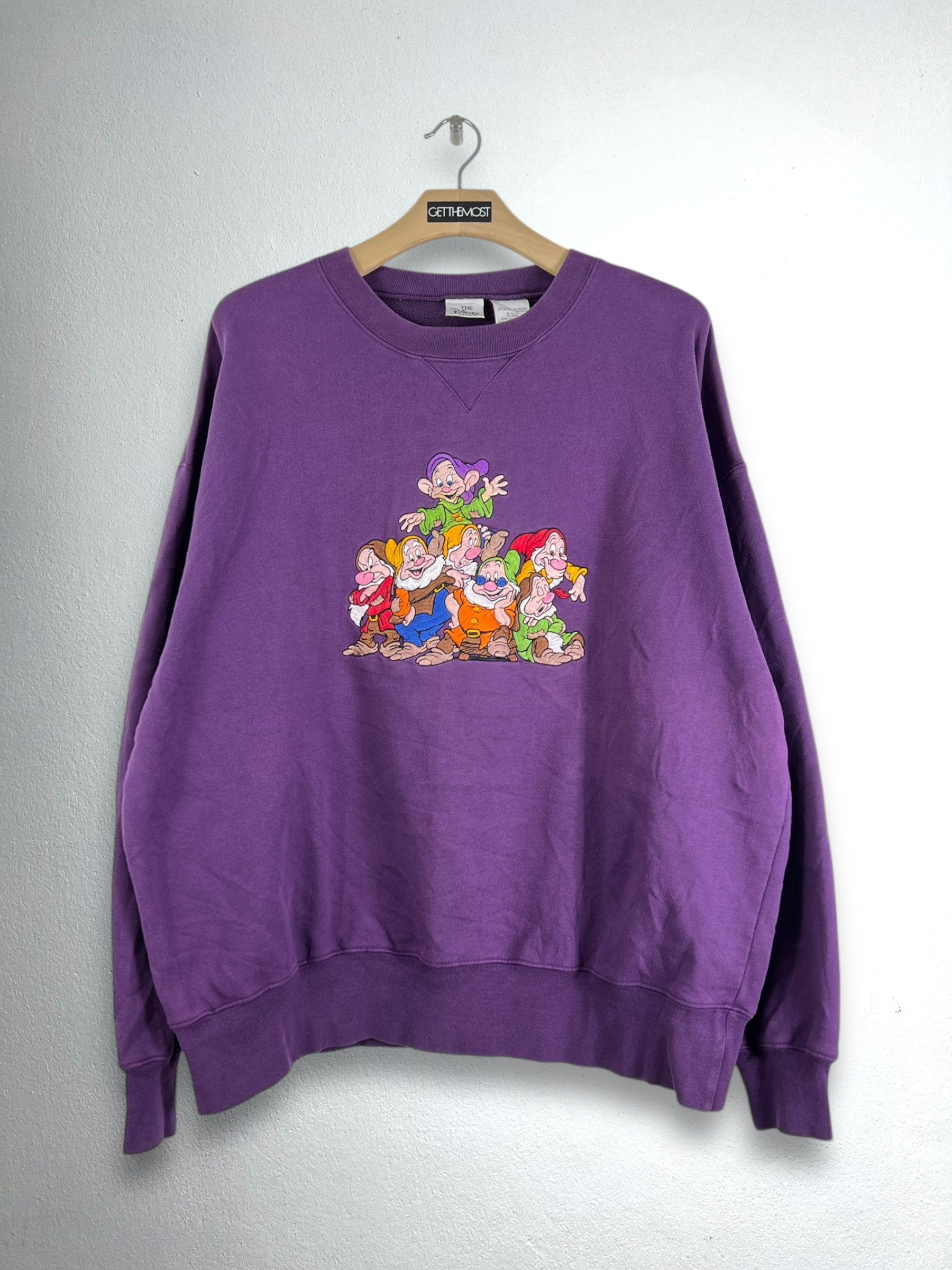 Disney Vintage DISNEY 7 Dwarfs Embroidery Sweatshirt (XXL) GTMP371 Size US XXL / EU 58 / 5 - 1 Thumbnail