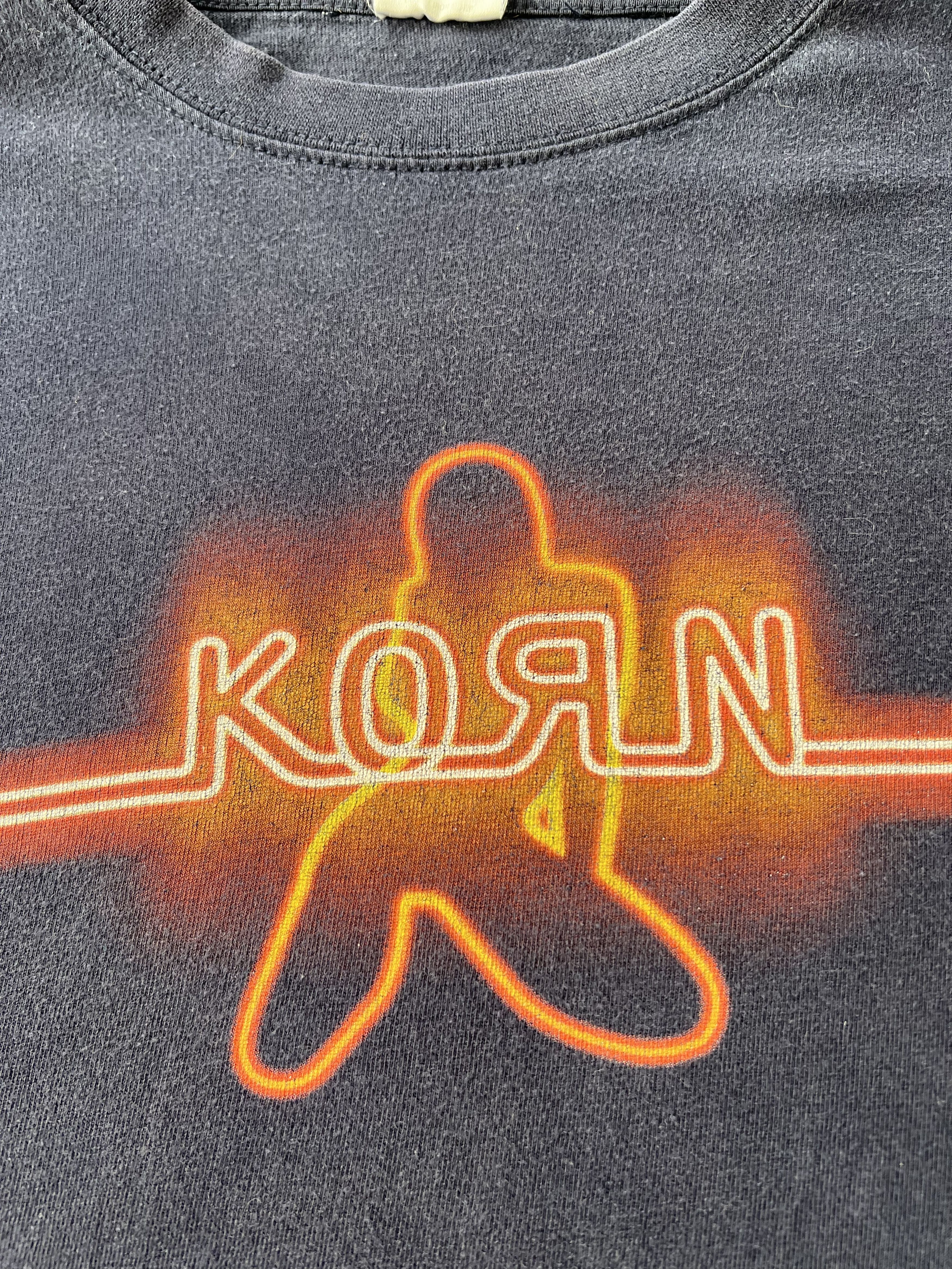 Band Tees Vintage 2000s Korn Neon Stripper Girl Nu Metal Long Sleeve Size US XL / EU 56 / 4 - 5 Thumbnail