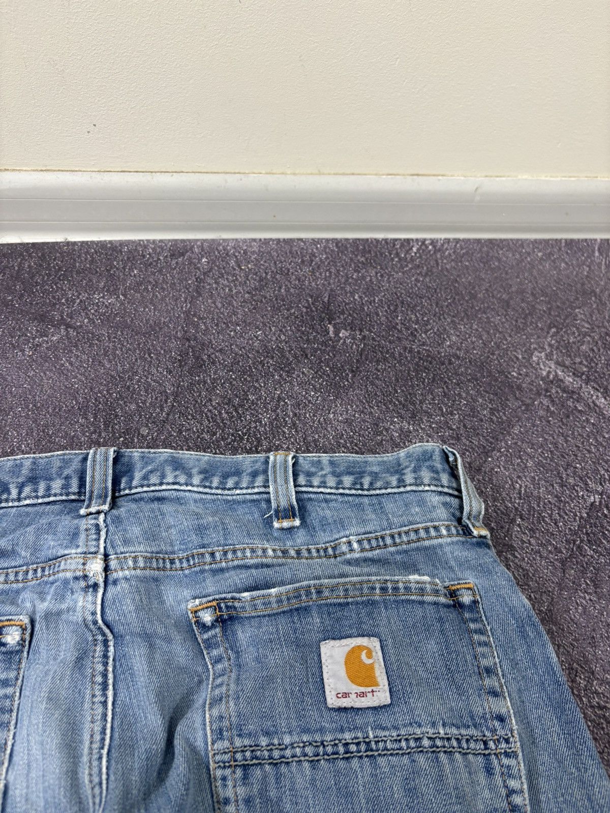 Carhartt Vintage Carhartt Force USA Blue Work Denim Hype Baggy Jeans Size US 33 - 6 Thumbnail