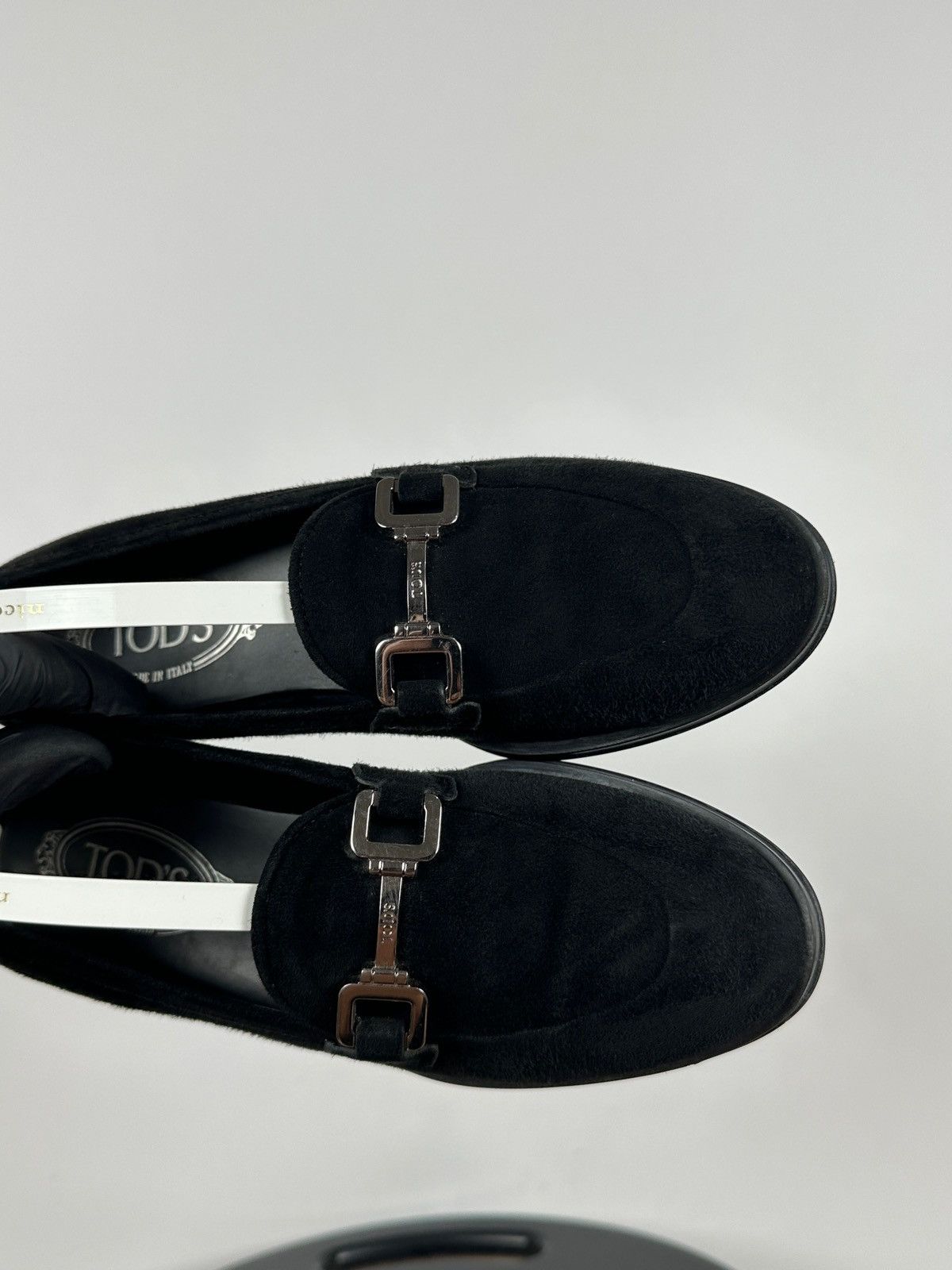 Tod's Tod’s Black Suede Horsebit Buckle Loafers Size US 6.5 / IT 36.5 - 21 Thumbnail