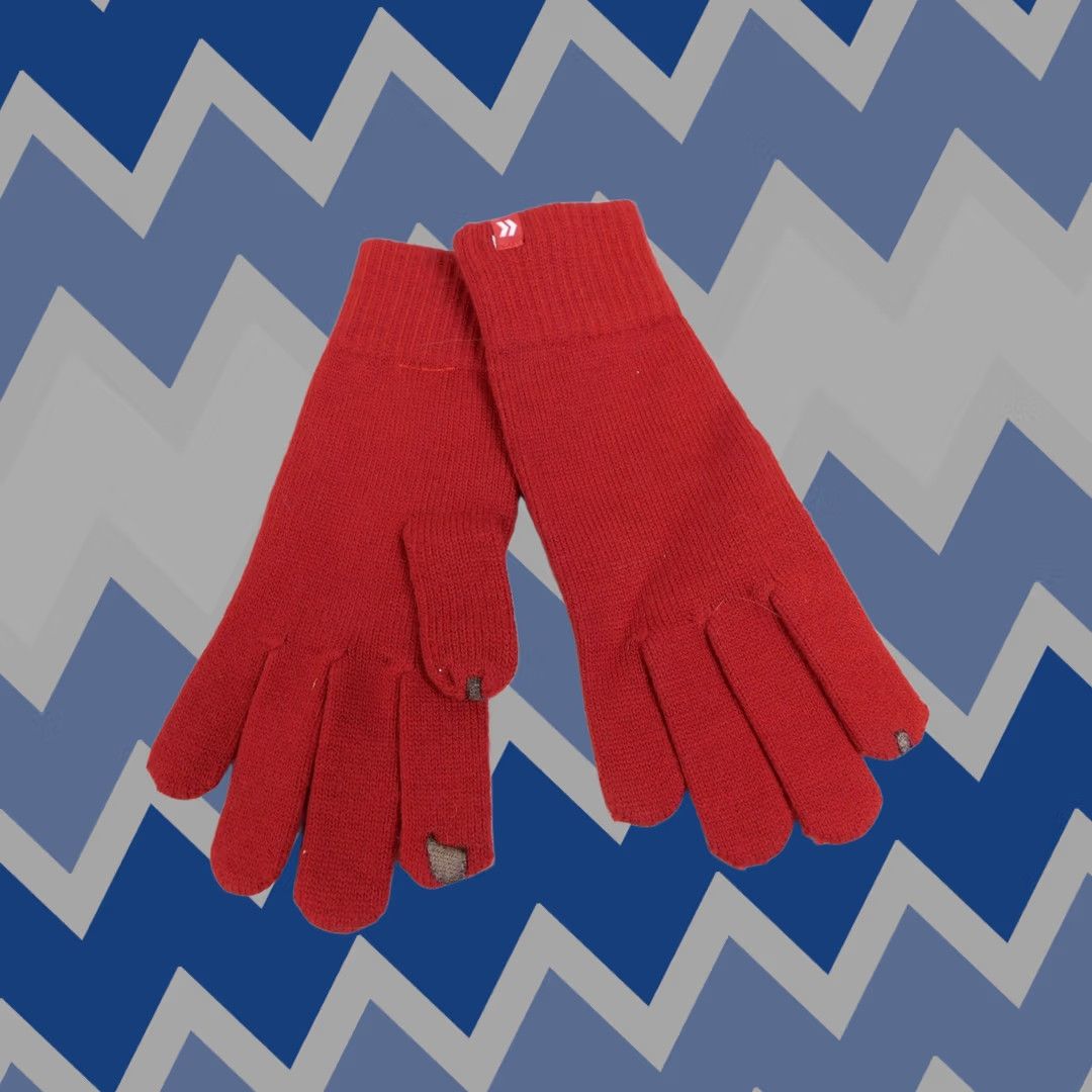 Vintage Isotoner SmarTouch Knit Touchscreen Tech Gloves Henna Red One Size Glove 93% Acrylic, 7% Spandex, Style: 600M1 Mens Womens Boys Girls Size ONE SIZE - 1 Thumbnail