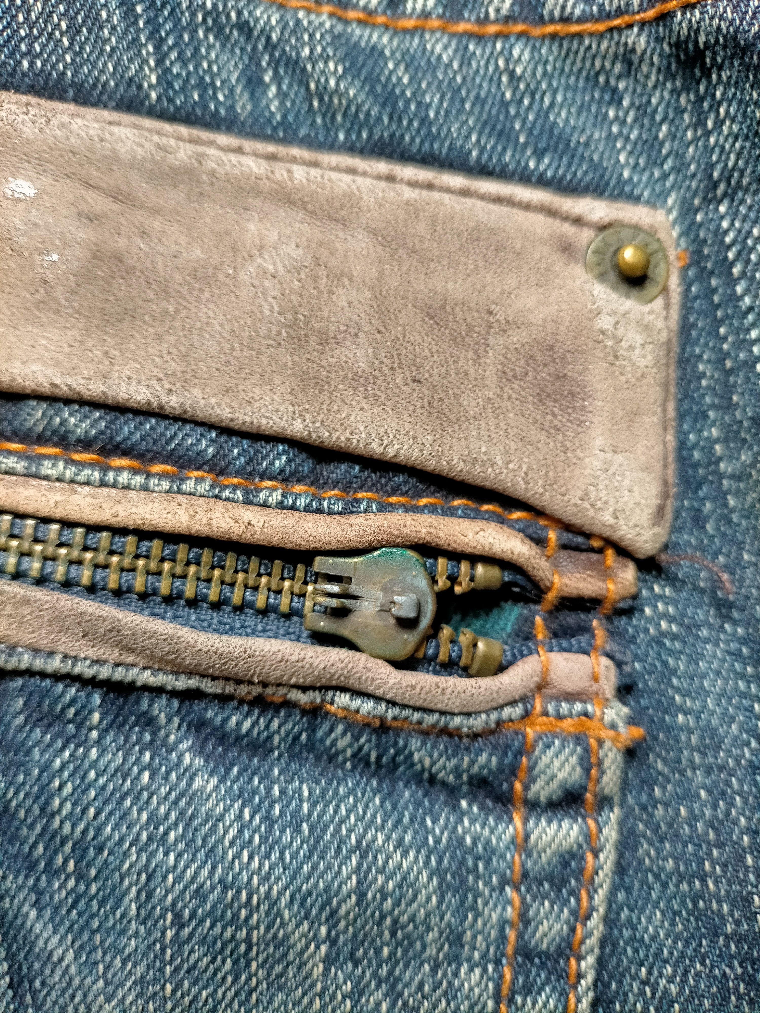 Japanese Brand × PPFM Vtg! PPFM Peyton Place jeans Cow Leather Denim Size US 30 / EU 46 - 19 Thumbnail