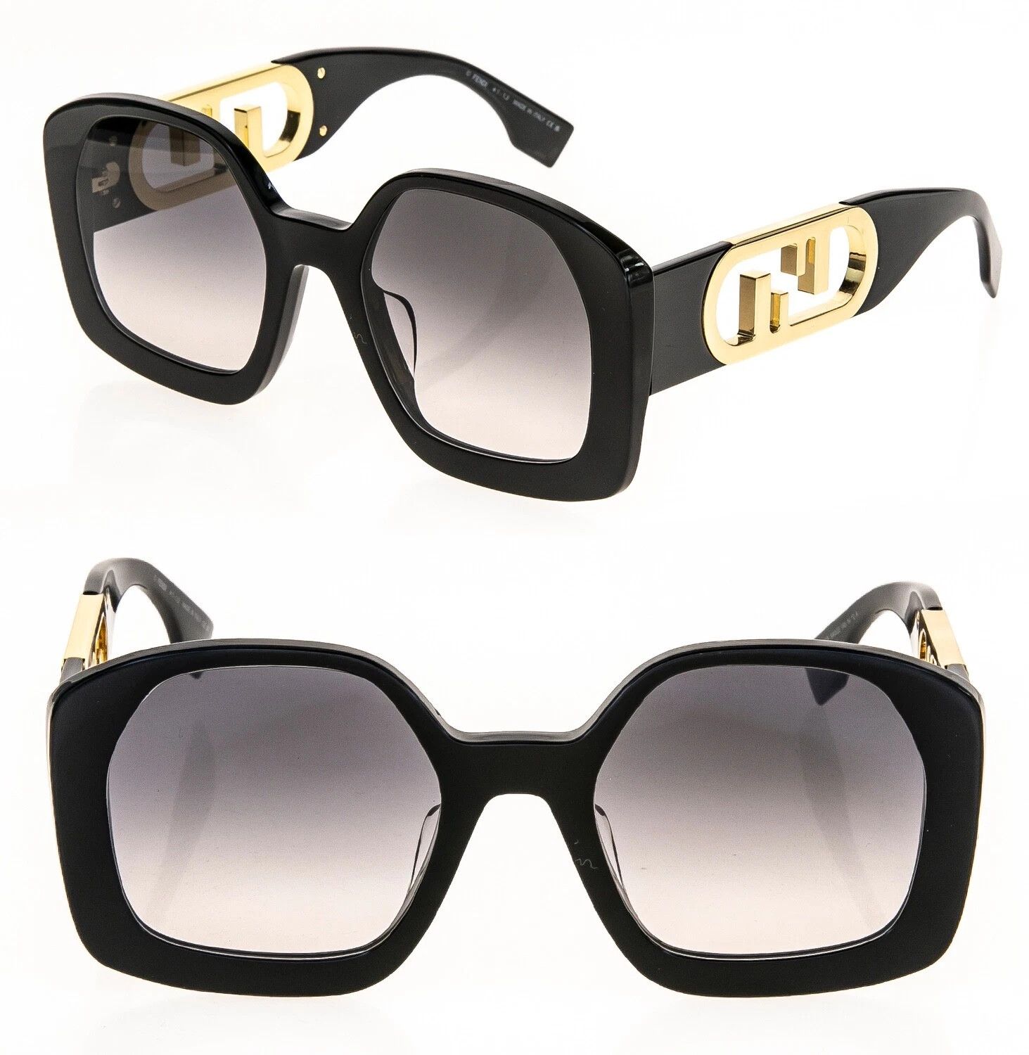 Fendi FENDI O'LOCK 40048 Black Fashion FF Sunglasses FE40048U Size ONE SIZE - 1 Thumbnail