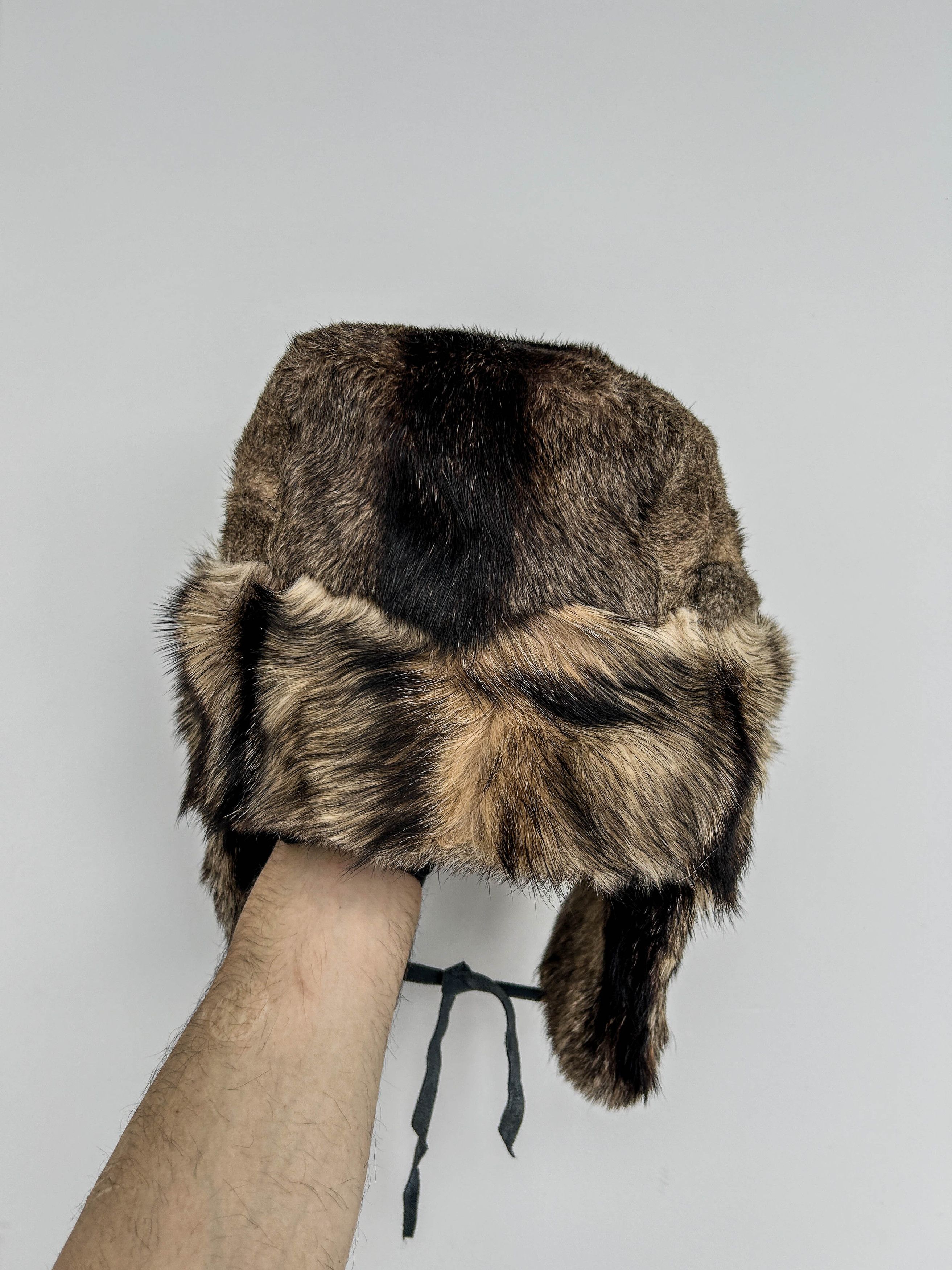 Japanese Brand Vintage 90s Ushanka Beanie Mohair Streetwear Hype American Size ONE SIZE - 3 Thumbnail