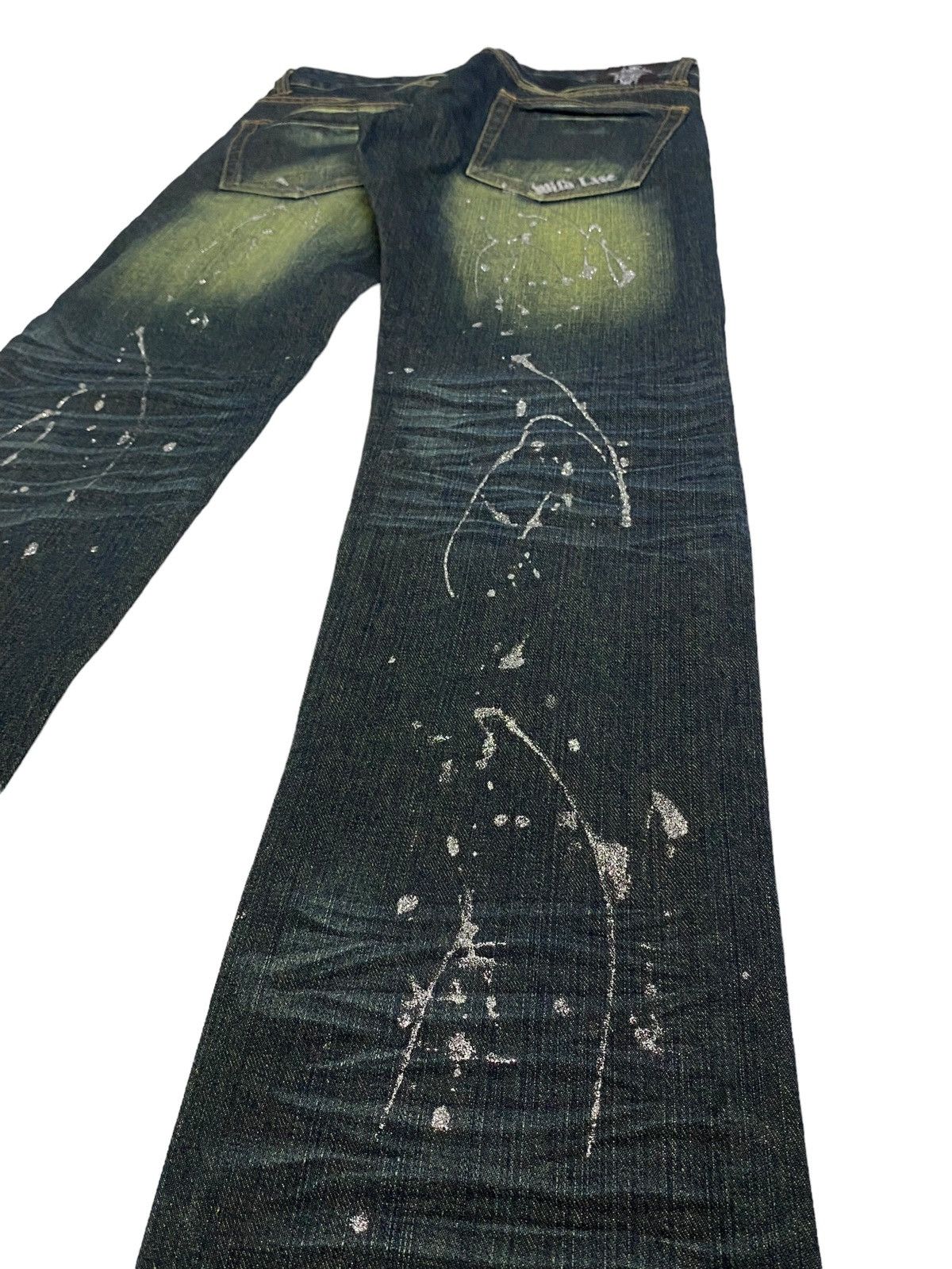 If Six Was Nine Mild Life Japan Splash Art Paint Distressed Patchworks Size US 30 / EU 46 - 11 Thumbnail