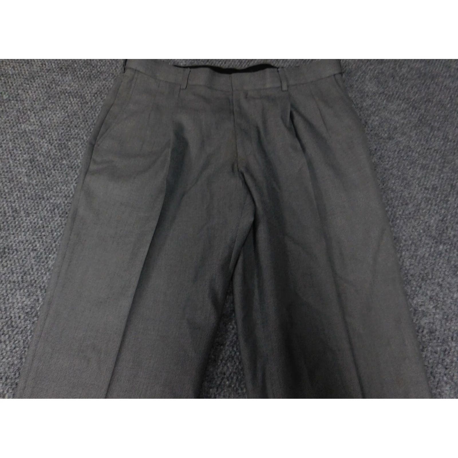 Vintage Saddlebred Pants 34x29 Men Gray Straight Office Business Casual Cuffed Size US 34 / EU 50 - 7 Thumbnail