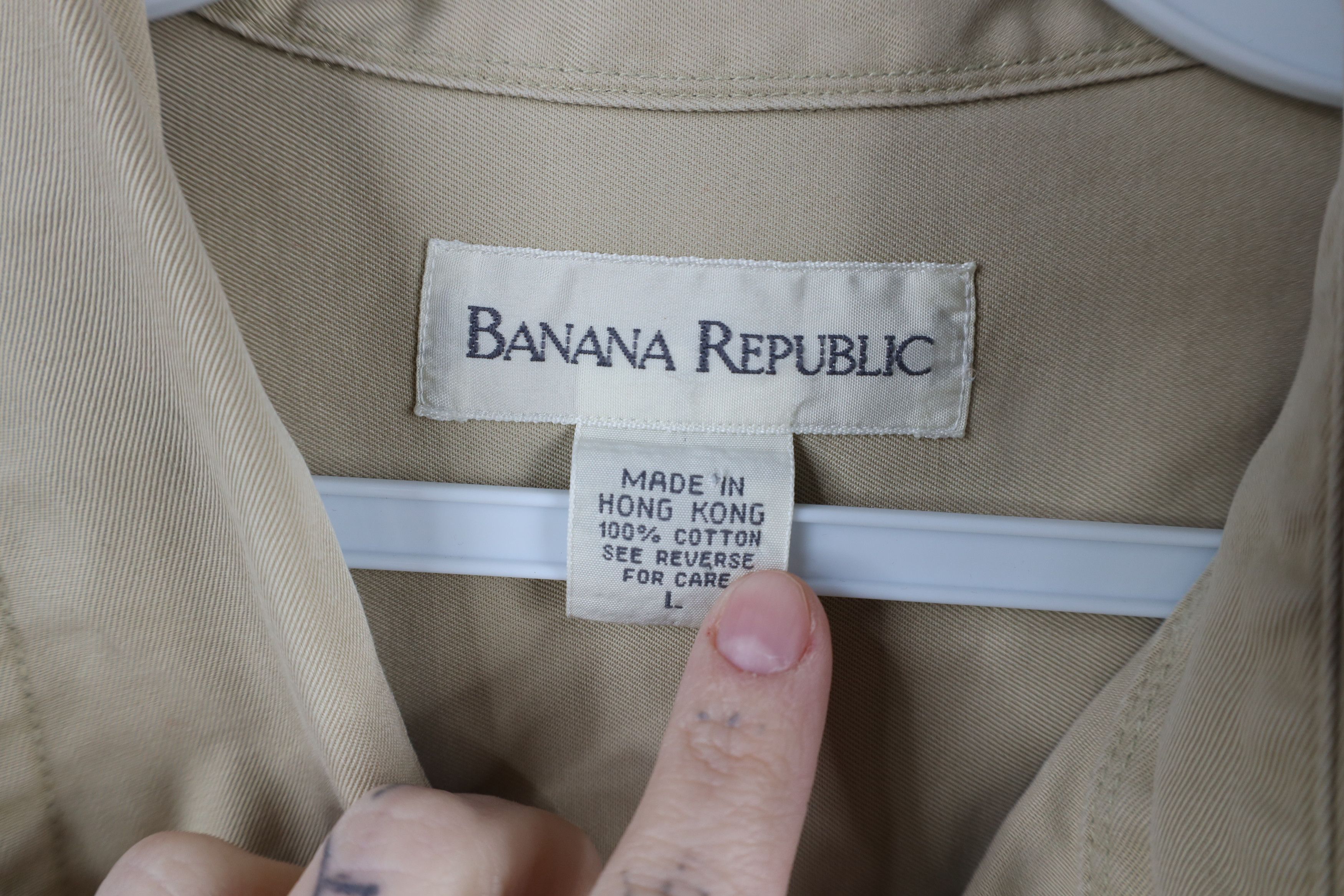 Banana Republic × Vintage Vintage 90s Banana Republic Heavy Cotton Button Down Shirt Size US L / EU 52-54 / 3 - 8 Thumbnail
