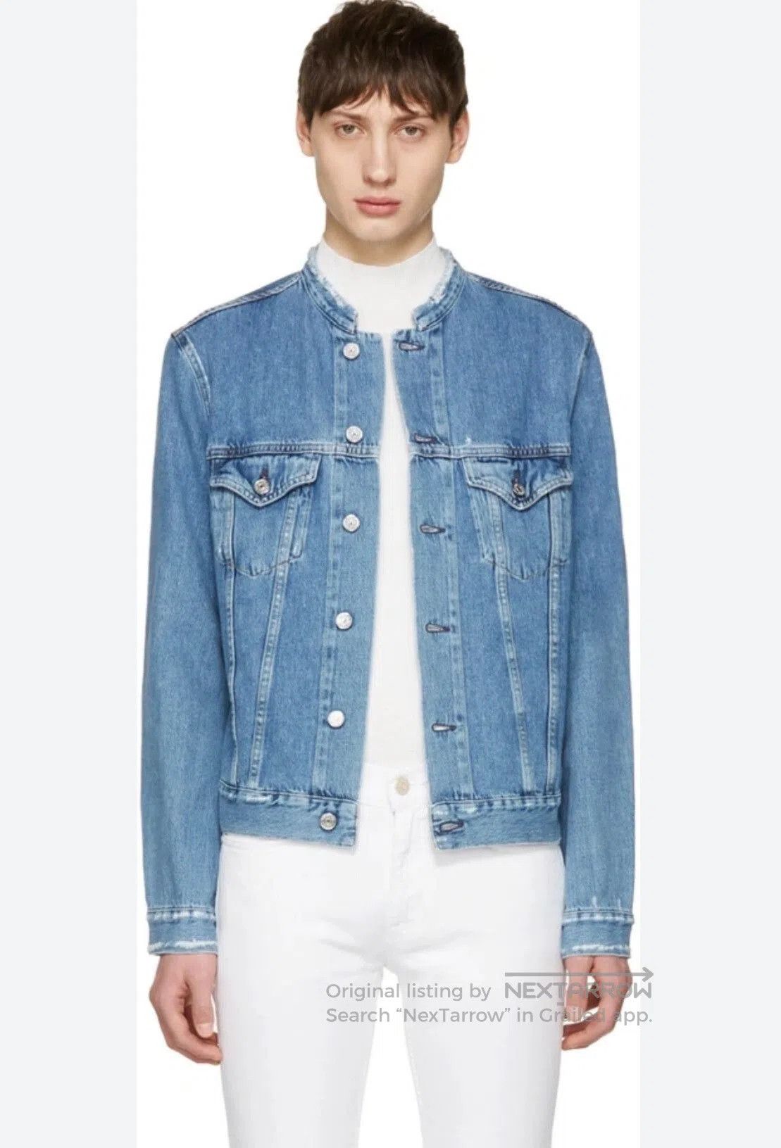 Acne Studios Acne Studios Collarless Denim Jacket. Size US M / EU 48-50 / 2 - 3 Thumbnail