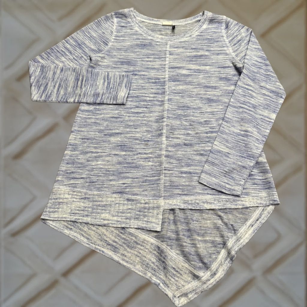 Anthropologie Anthropologie Akemi + Kin Sweater Women XS Blue White Knit Pullover Casual Long Sleeve Size XS / US 0-2 / IT 36-38 - 1 Thumbnail