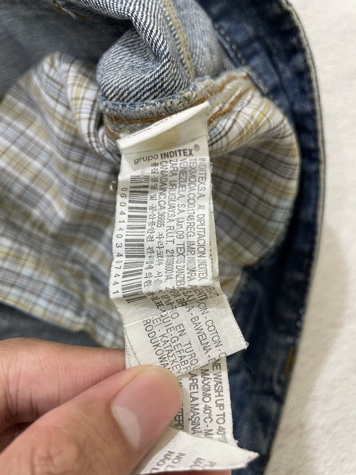 Zara 2000s Japanese Zara Multi Pocket Lightning Wash Denim Y2K Size US 38 / EU 54 - 8 Thumbnail