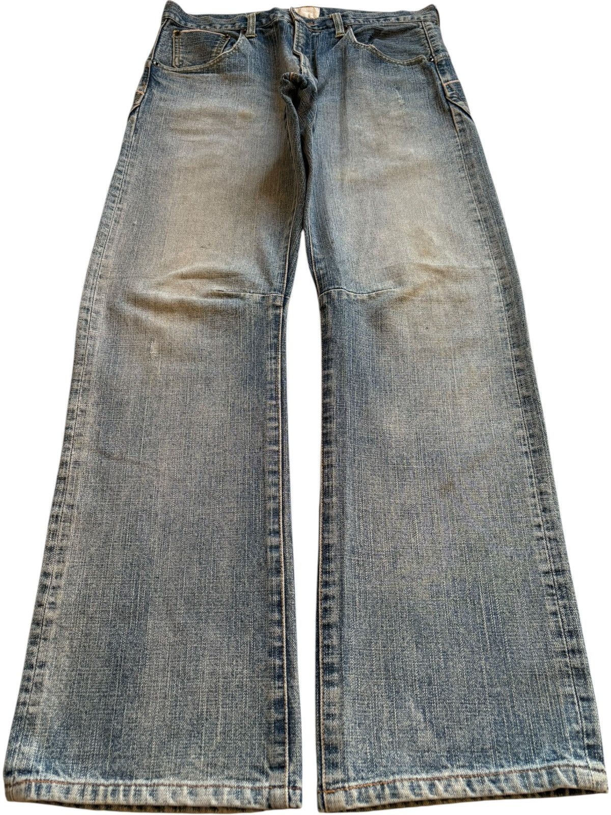 Japanese Brand Vintage Japanese Brand Selvedge Mud Wash Loose Jeans Size US 32 / EU 48 - 2 Thumbnail