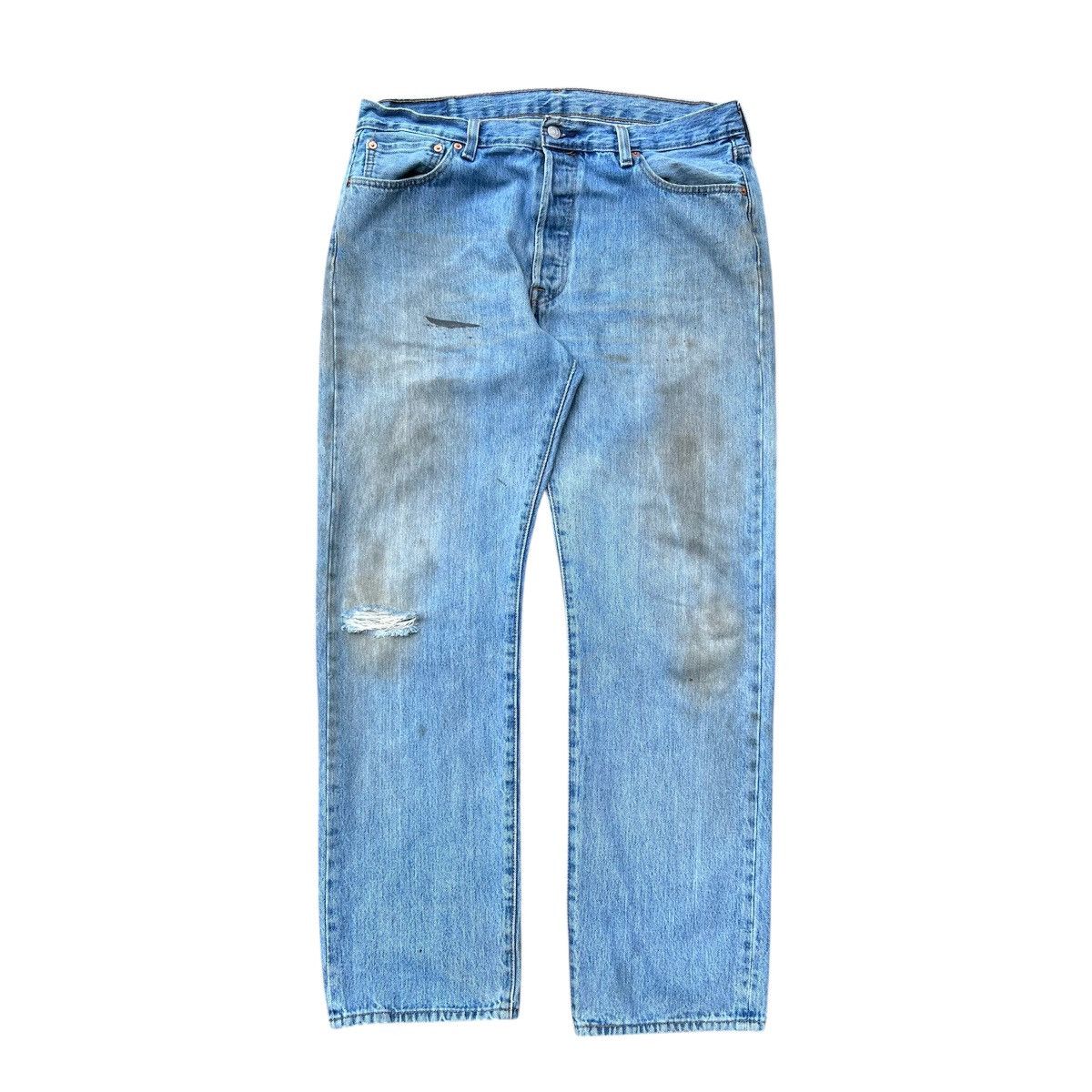 Levi's Vintage 2000s Distressed Thrashed Light Wash Levis 501 Jeans Size US 36 / EU 52 - 1 Thumbnail