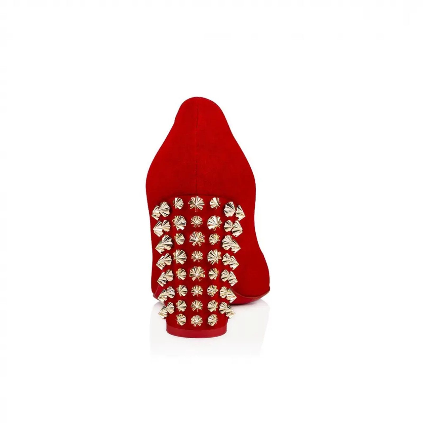 Christian Louboutin Christian Louboutin Marimalus 85 Loubi Red Suede Gold Spike Size US 5.5 / IT 35.5 - 10 Thumbnail