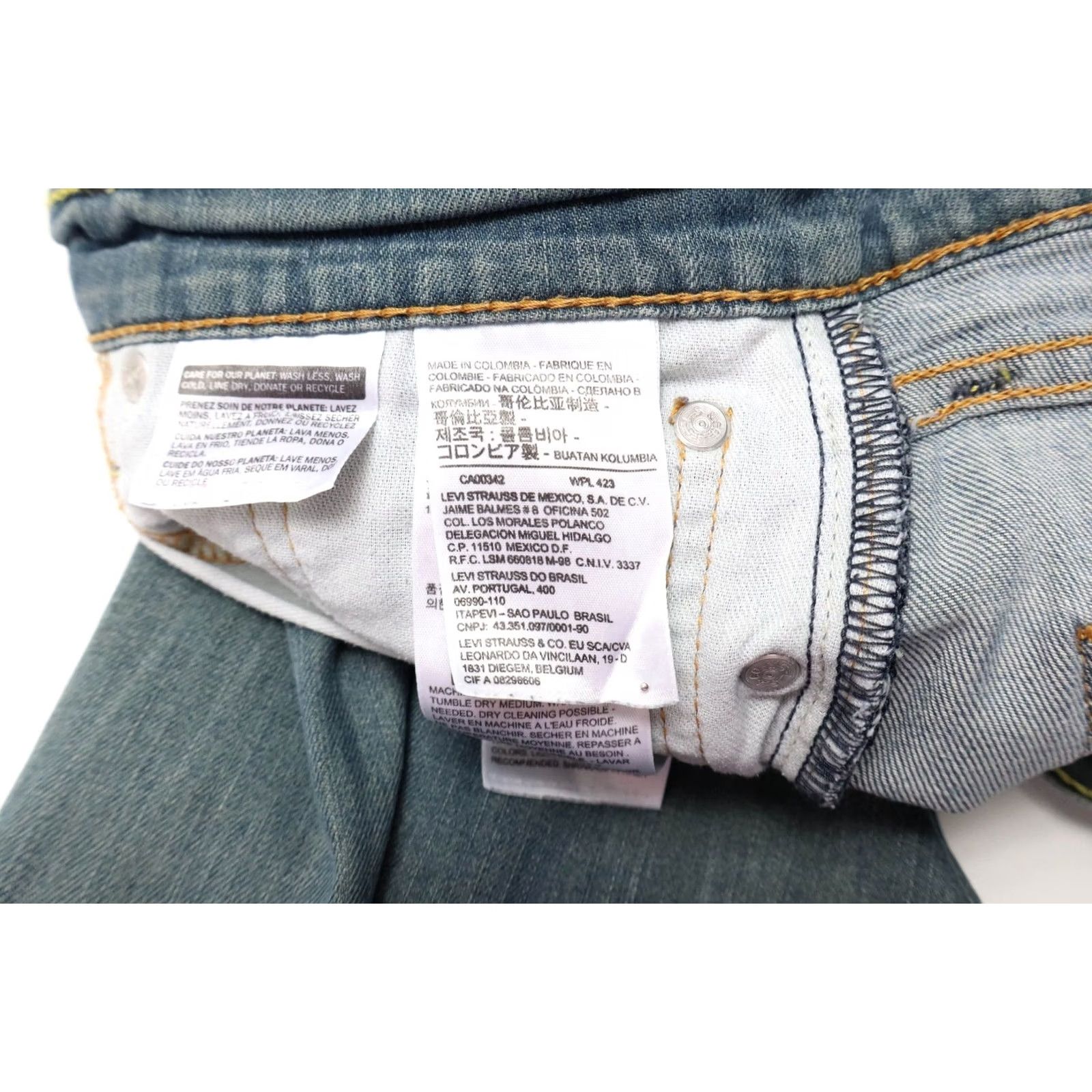 Levi's LEVI'S 511 Jeans Slim Fit Men's W32/L32 Zip Fly Stretch Whiskers Fade Blue Denim Skinny Casual Slim Mens Size US 32 / EU 48 - 5 Thumbnail