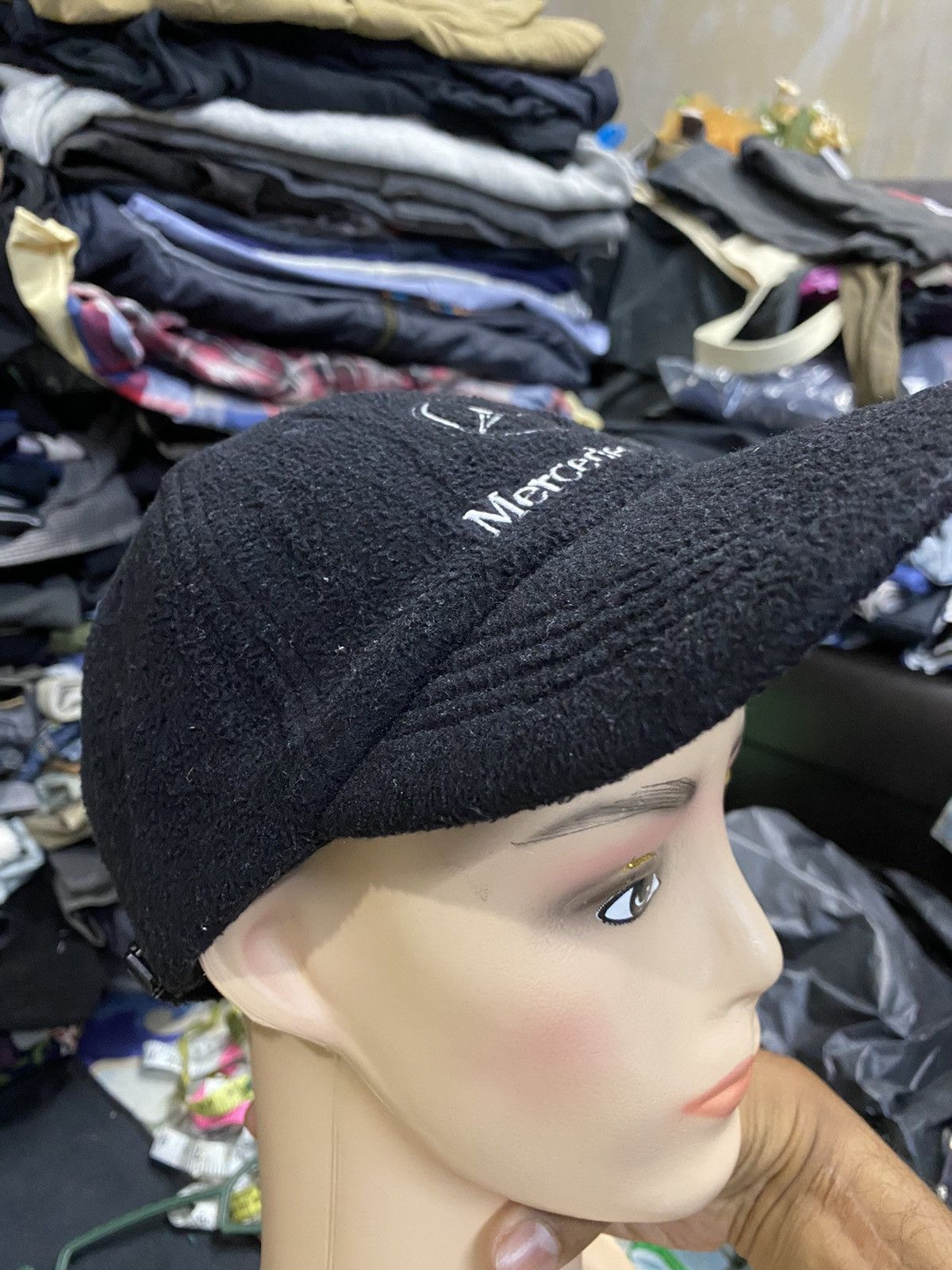 Mercedes-Benz Vintage Mercedes Benz Fleece Hat Size ONE SIZE - 5 Thumbnail