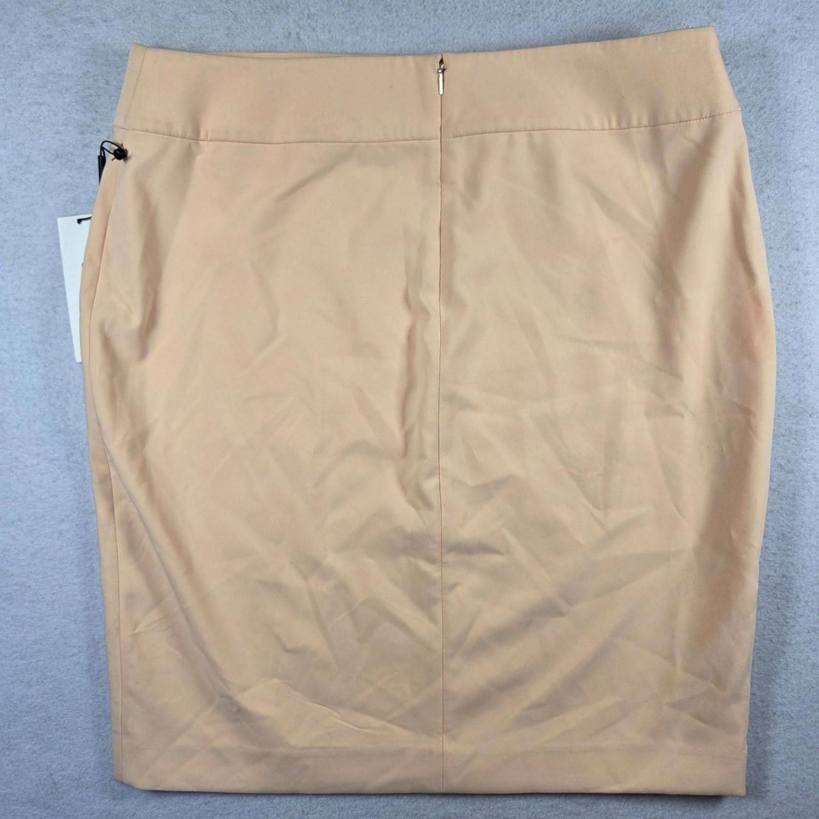 Calvin Klein NWT Calvin Klein Womens Size 16 Tan Suit Skirt - W/ Staining Size XXL / US 16-18 / IT 52-54 - 6 Thumbnail