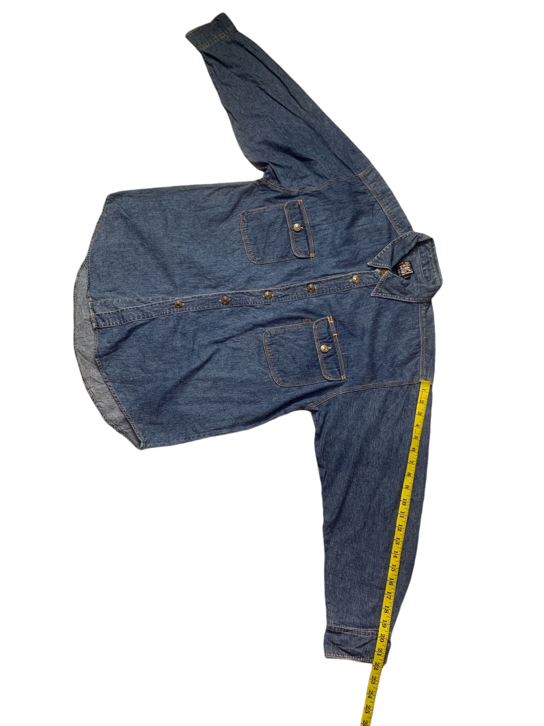 Japanese Brand × Vintage Rare Design Pract Studio Satisfaction Soft Denim Shirts Size US M / EU 48-50 / 2 - 12 Thumbnail