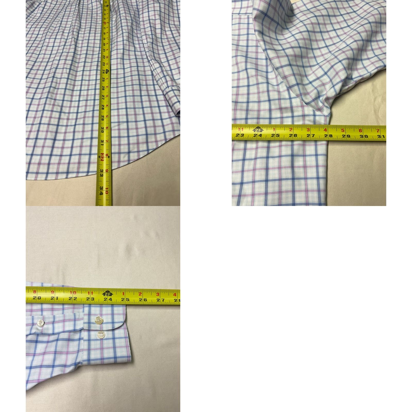 Brooks Brothers Brooks Brothers Shirt Mens XL Blue Non-Iron Supima Cotton Check Button Down Size US XL / EU 56 / 4 - 8 Thumbnail