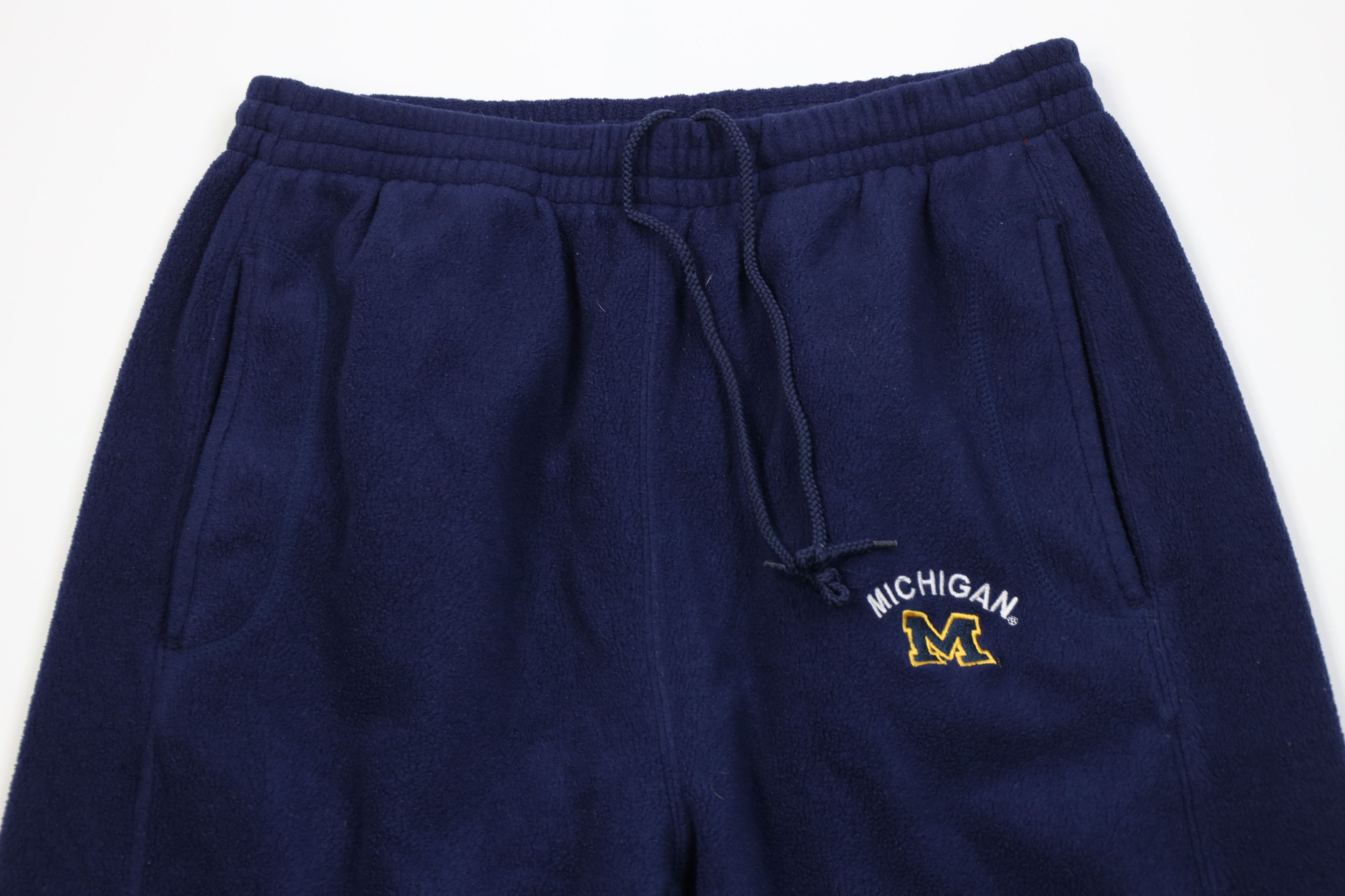 Vintage Vintage 90s Y2K University of Michigan Wide Leg Fleece Pants Size US 34 / EU 50 - 2 Thumbnail
