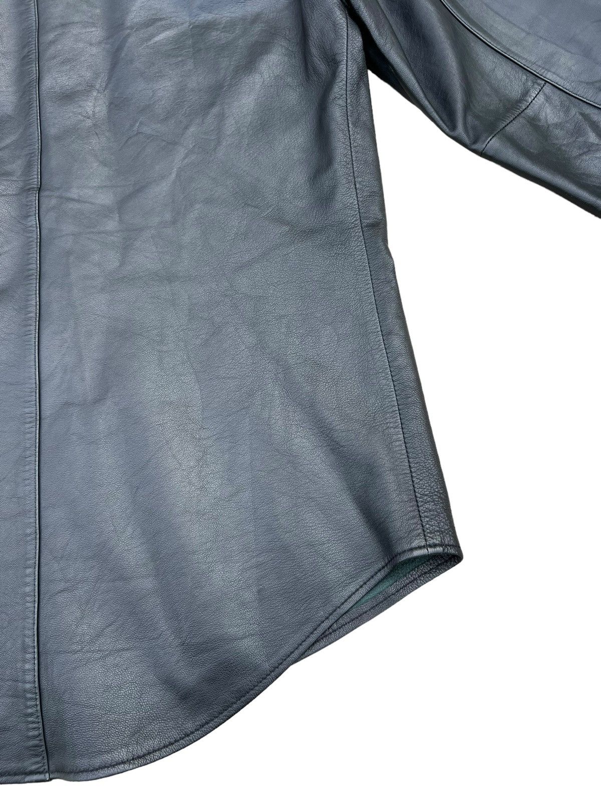 Vintage Vintage Yoshiyuki Konishi Black Sheepskin Leather Shirt Size US M / EU 48-50 / 2 - 15 Thumbnail