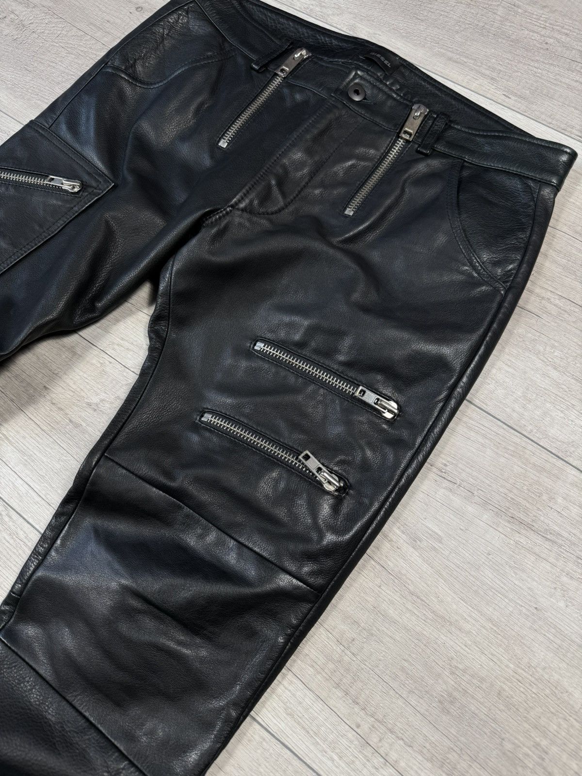 Diesel Diesel leather cargo IF6WAS9 style japanese 90s punk pants Size US 31 - 2 Thumbnail