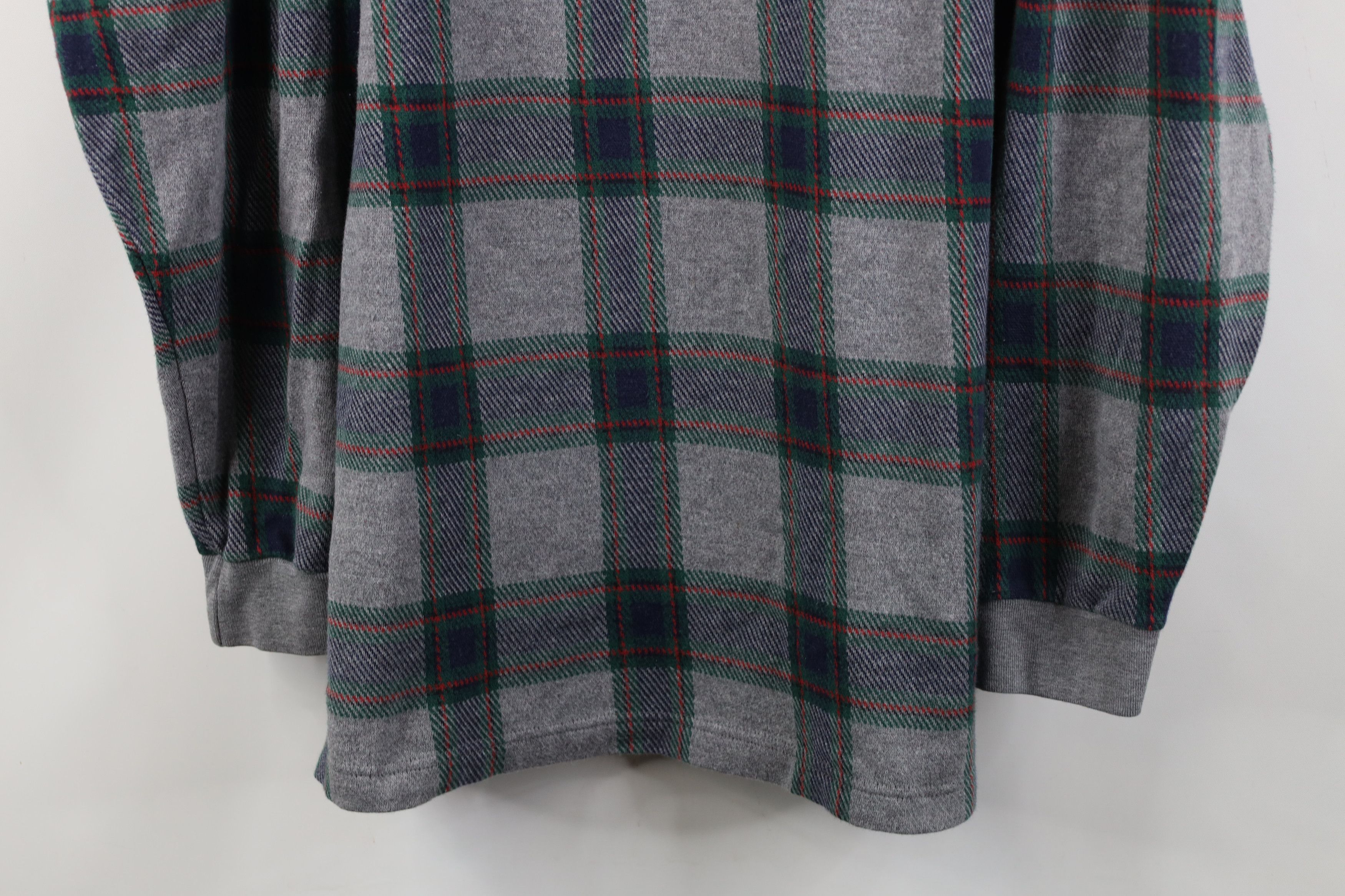 Vintage Vintage 90s Streetwear Long Sleeve Rugby Polo Shirt Plaid Size US XL / EU 56 / 4 - 3 Thumbnail