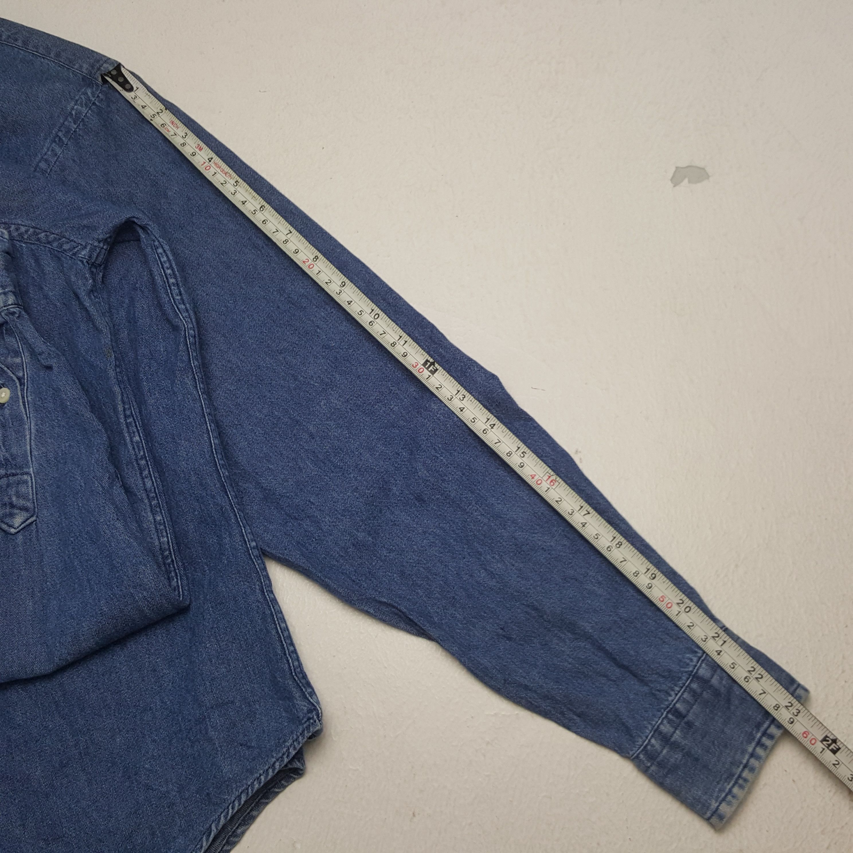 Designer × Polo Ralph Lauren × Vintage Vintage Polo Ralph Lauren American Denim Shirt Button Up Size US M / EU 48-50 / 2 - 6 Thumbnail