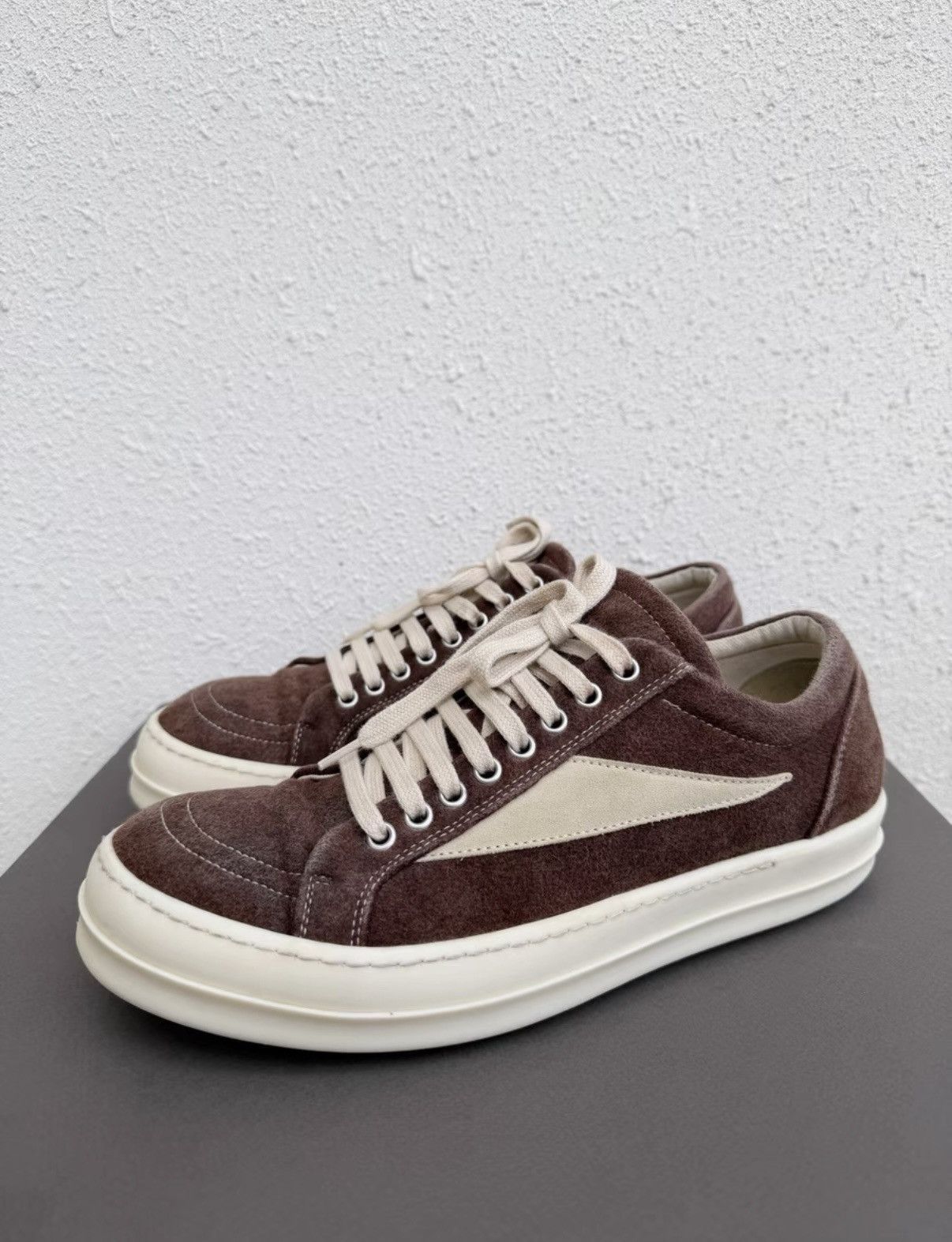 Rick Owens Rick Owens DRKSHDW high-top sneakers, burgundy suede Size US 8 / EU 41 - 2 Thumbnail