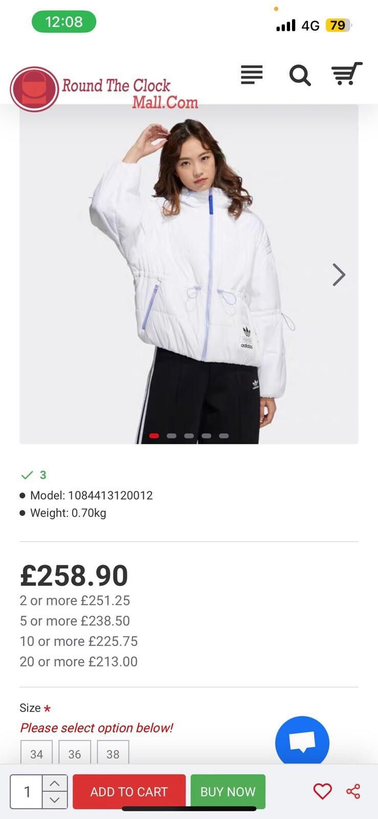 Adidas ADIDAS padded jacket new with tags SIZE M Size US M / EU 48-50 / 2 - 6 Thumbnail
