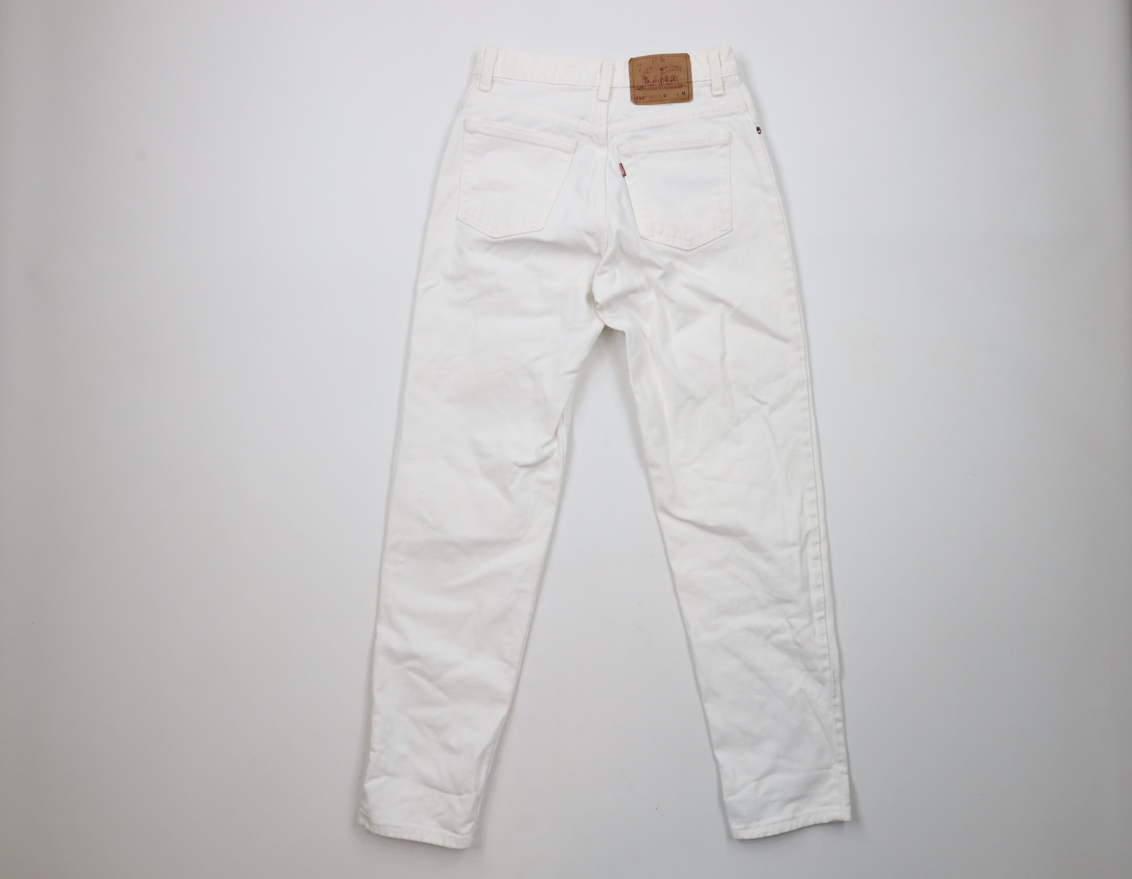Levi's × Vintage Vintage 90s Levis 550 Fit Tapered Leg Denim Jeans White USA Size 28" / US 6 / IT 42 - 11 Thumbnail