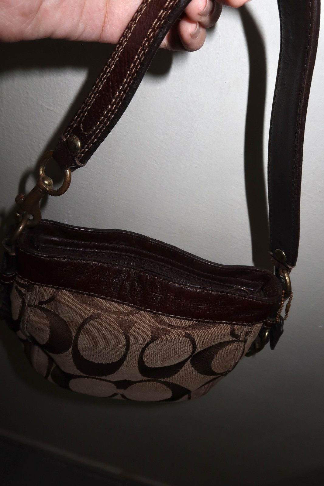 Coach × Vintage Coach Small Zoe Signature Zip Top handbag Size ONE SIZE - 5 Thumbnail