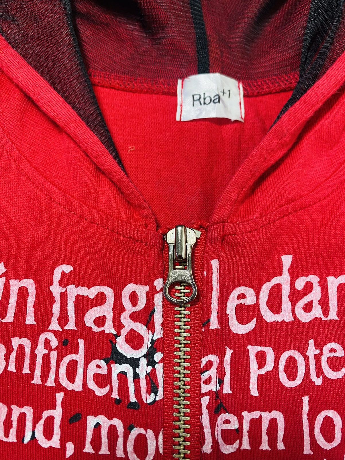 If Six Was Nine × Japanese Brand × Le Grande Bleu (L.G.B.) A01 Rare - RBA +1 Punk Bondage Wording Zipper Hoodie Shirt Size S / US 4 / IT 40 - 7 Thumbnail