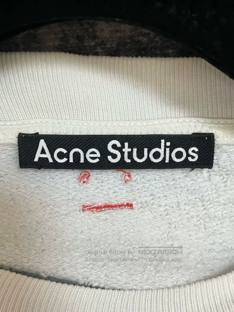 Acne Studios Acne Studios Solid color labeled crewneck sweatshirt unise Size US XS / EU 42 / 0 - 3 Thumbnail