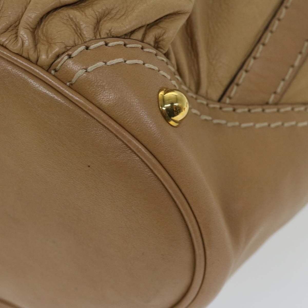 Gucci GUCCI Horsebit Shoulder Bag Leather Beige Size ONE SIZE - 10 Thumbnail