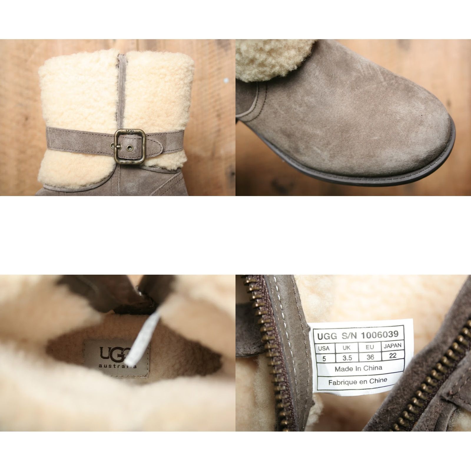 Ugg UGG Blayre II Boots Women Size 5 Brown Sheepskin Cuff Lined High Ankle Zip Bootie Size US 5 / IT 35 - 8 Thumbnail