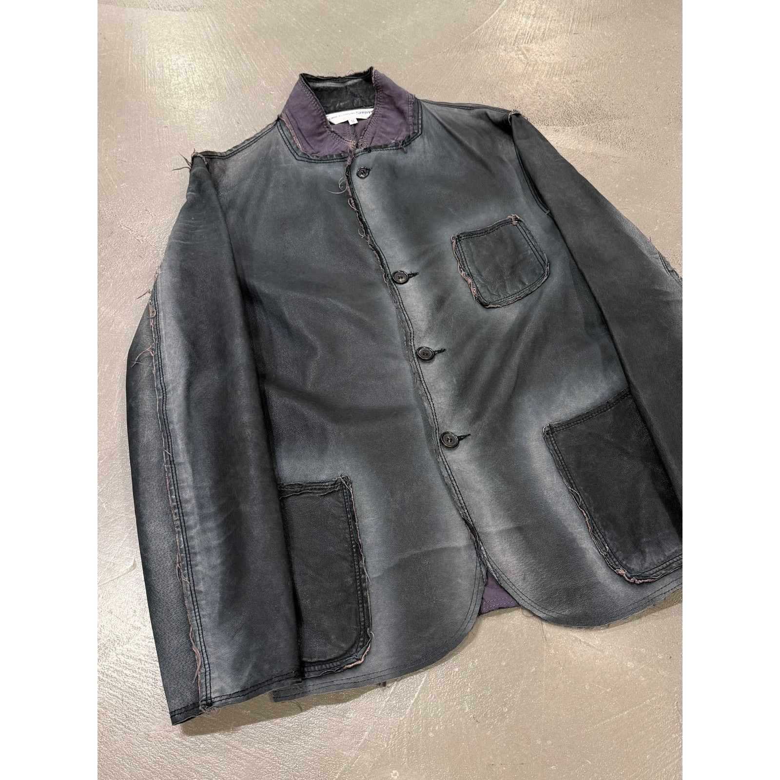 Comme des Garcons 2010s Comme des Garçons pigskin faded leather jacket Size US M / EU 48-50 / 2 - 3 Thumbnail