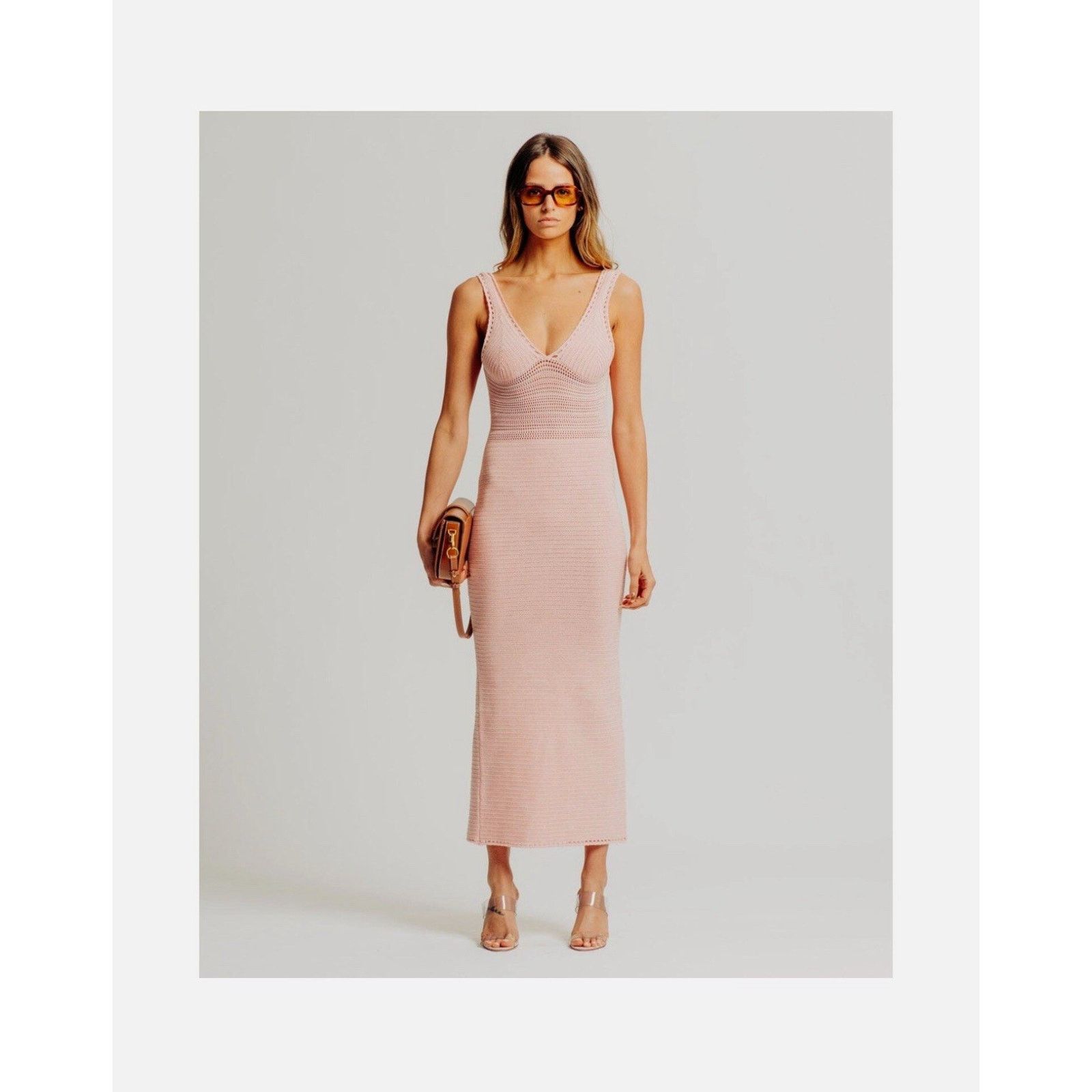 Madden NYC Torn By Ronny Kobo Crochet Knit Midi Dress Size S Size S / US 4 / IT 40 - 2 Thumbnail