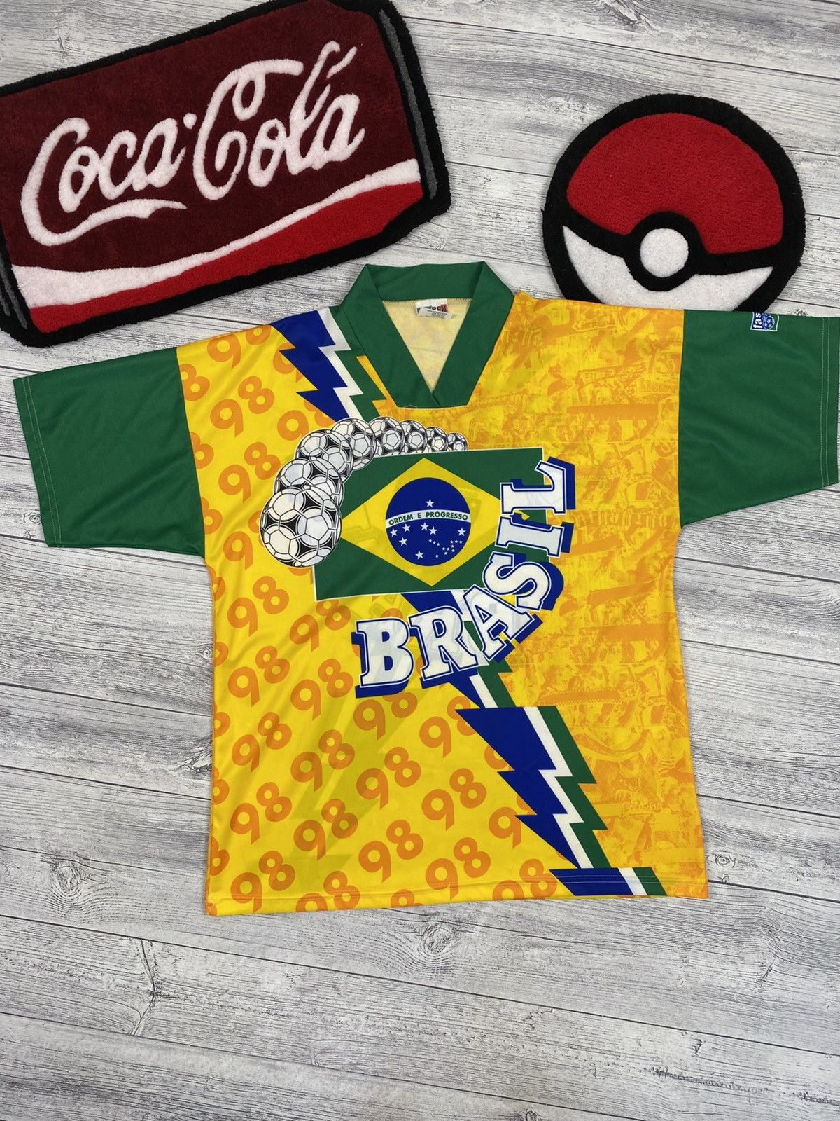 Vintage Vintage Faspen Brasil football soccer jersey Size US XL / EU 56 / 4 - 1 Thumbnail