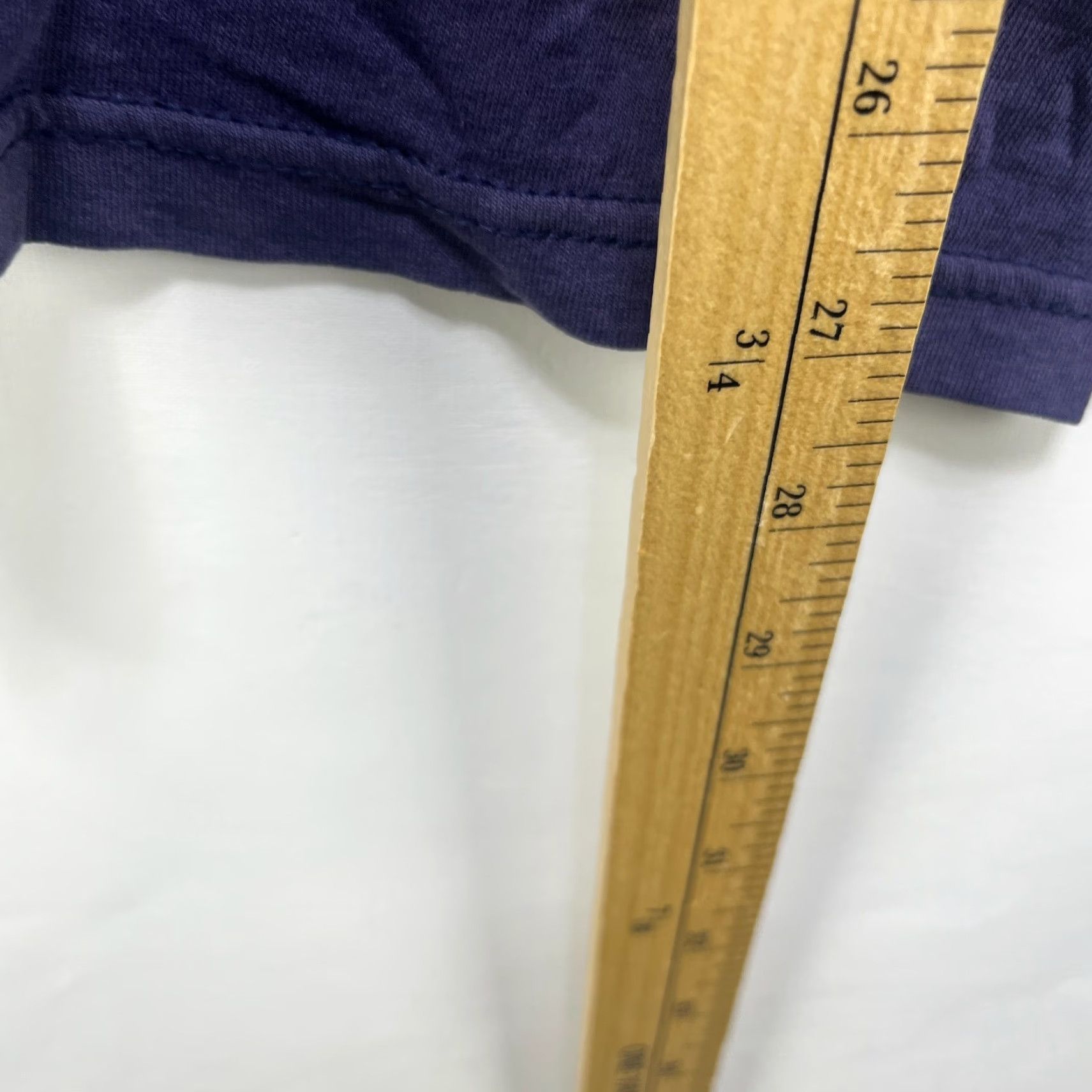 Fruit Of The Loom VINTAGE 90s Sun faded Fruit of the Loom T Shirt L Navy Blue Mens Shirt Size US L / EU 52-54 / 3 - 7 Thumbnail