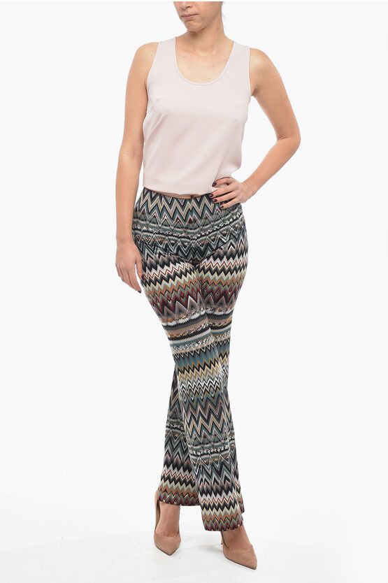 Missoni og1mm0724 Wool Blend Fit Pants in Multicolor Size 30" / US 8 / IT 44 - 4 Thumbnail