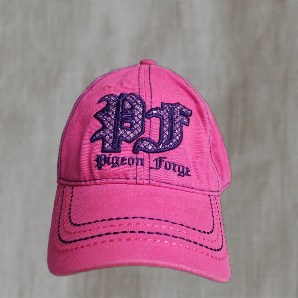 Pinko Pigeon Forge Tennessee TN Pink Ball Cap Hat Adjustable Embroidered Baseball Cap Size ONE SIZE - 1 Thumbnail