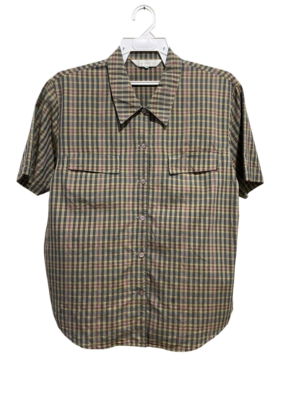 Burberry VTG 80s Burberrys Small Checkered Shirts Size M / US 6-8 / IT 42-44 - 1 Thumbnail