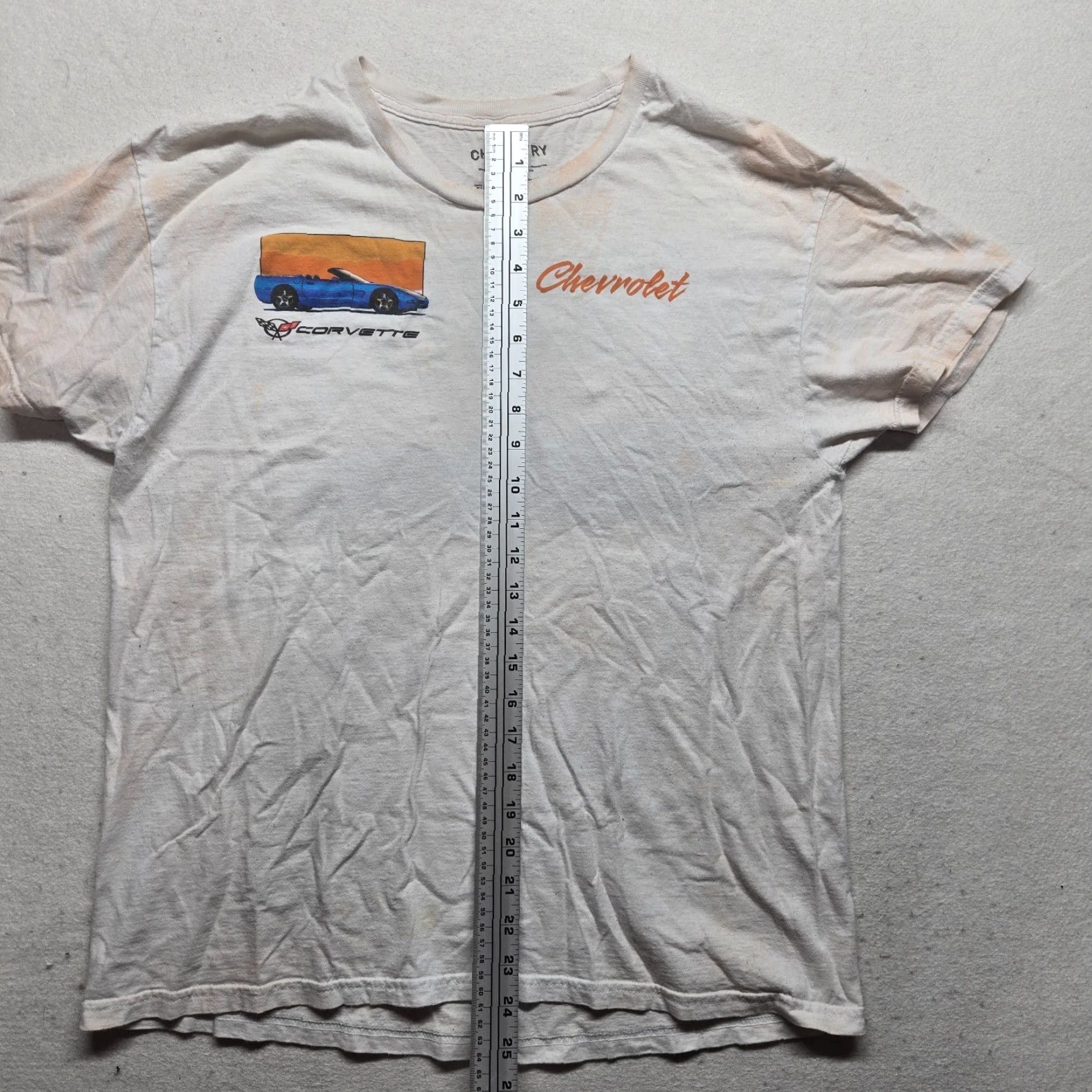 Vintage Chemistry Chevrolet 1998 Corvette Graphic White T-Shirt Men Adult L Large Short Sleeve Crew Neck Shirt Mens Size US L / EU 52-54 / 3 - 7 Thumbnail
