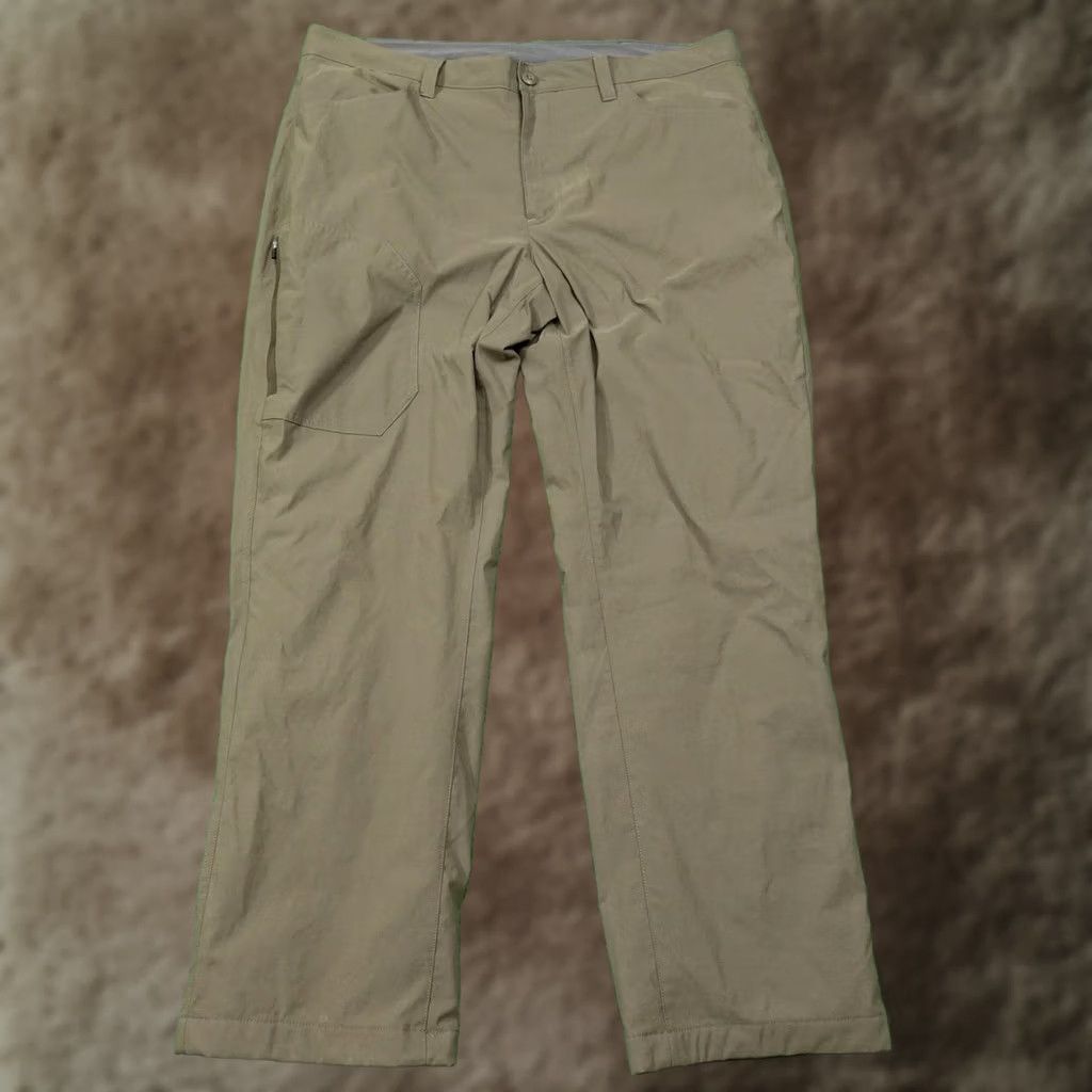 Eddie Bauer Eddie Bauer Mens Pants Green Fleece Lined Cargo Hiking Stretch Nylon 38x30 Size US 38 / EU 54 - 1 Thumbnail